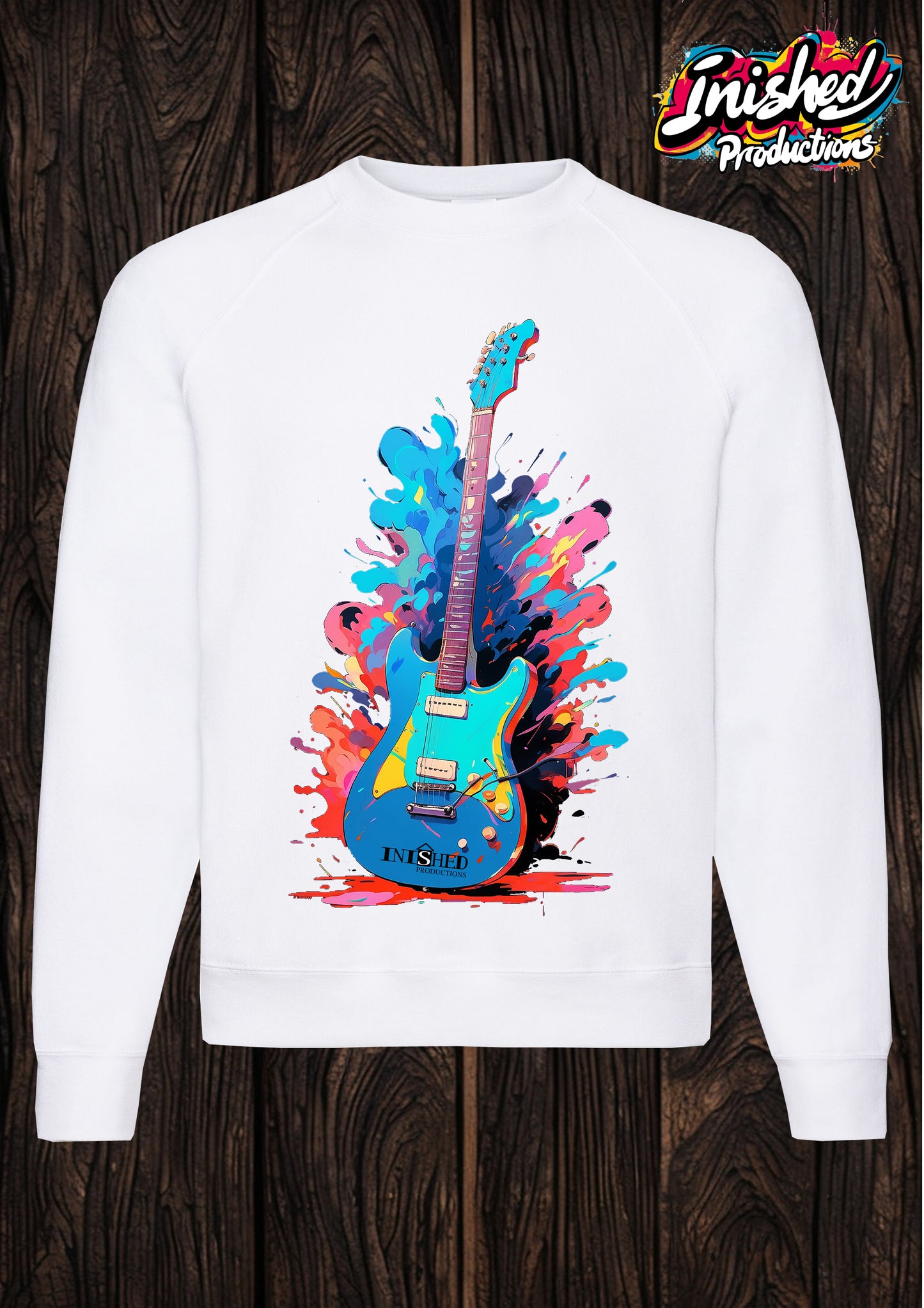 Warhol guitar white unisex Classic Sweatshirt 144