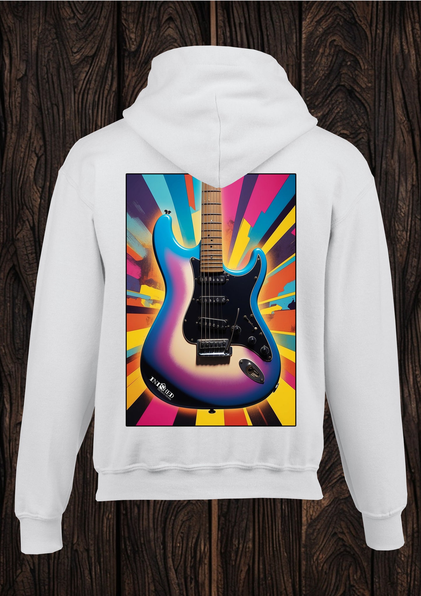 Warhol guitar unisex white hooded top 146