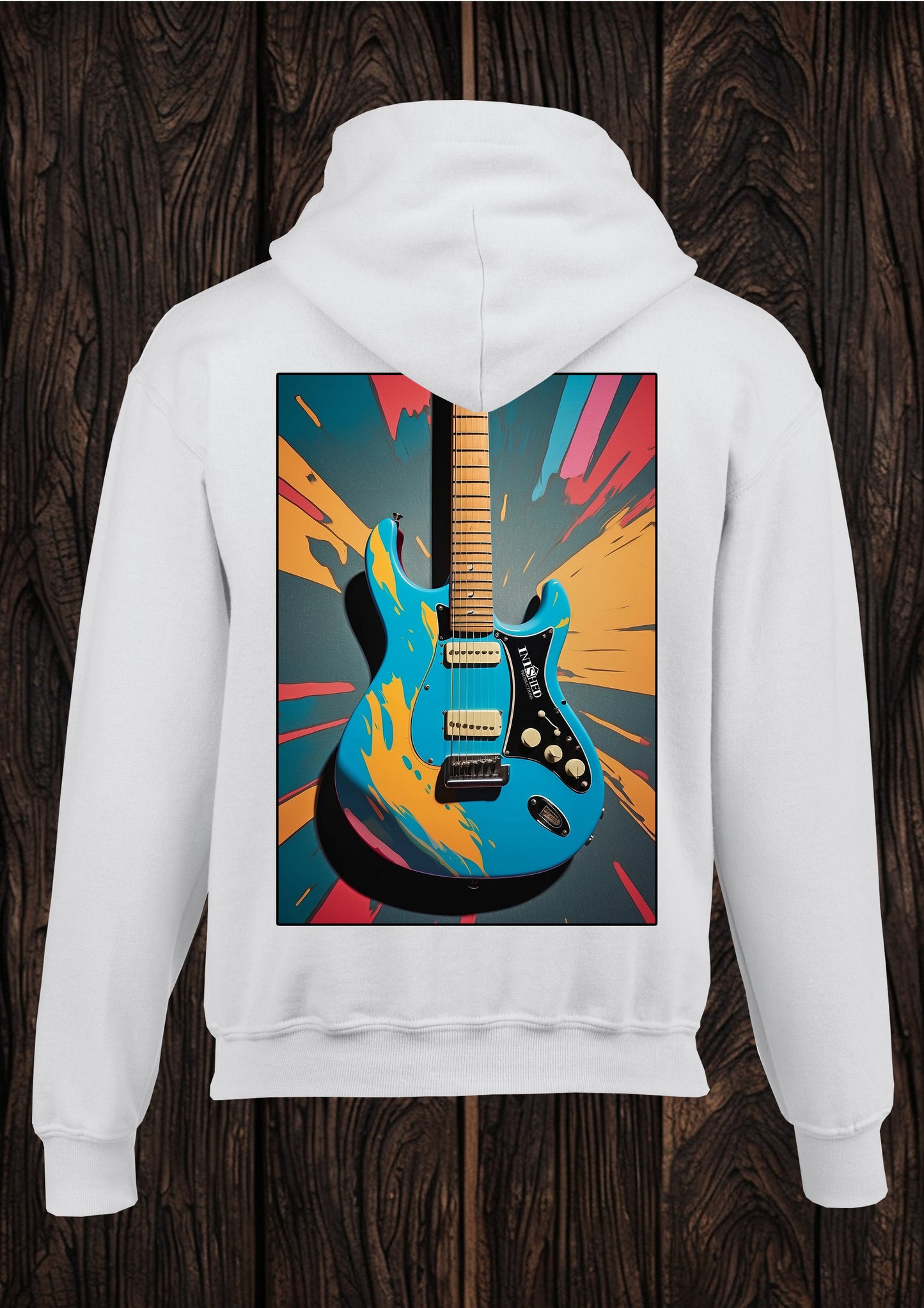 Warhol guitar unisex white hooded top 147