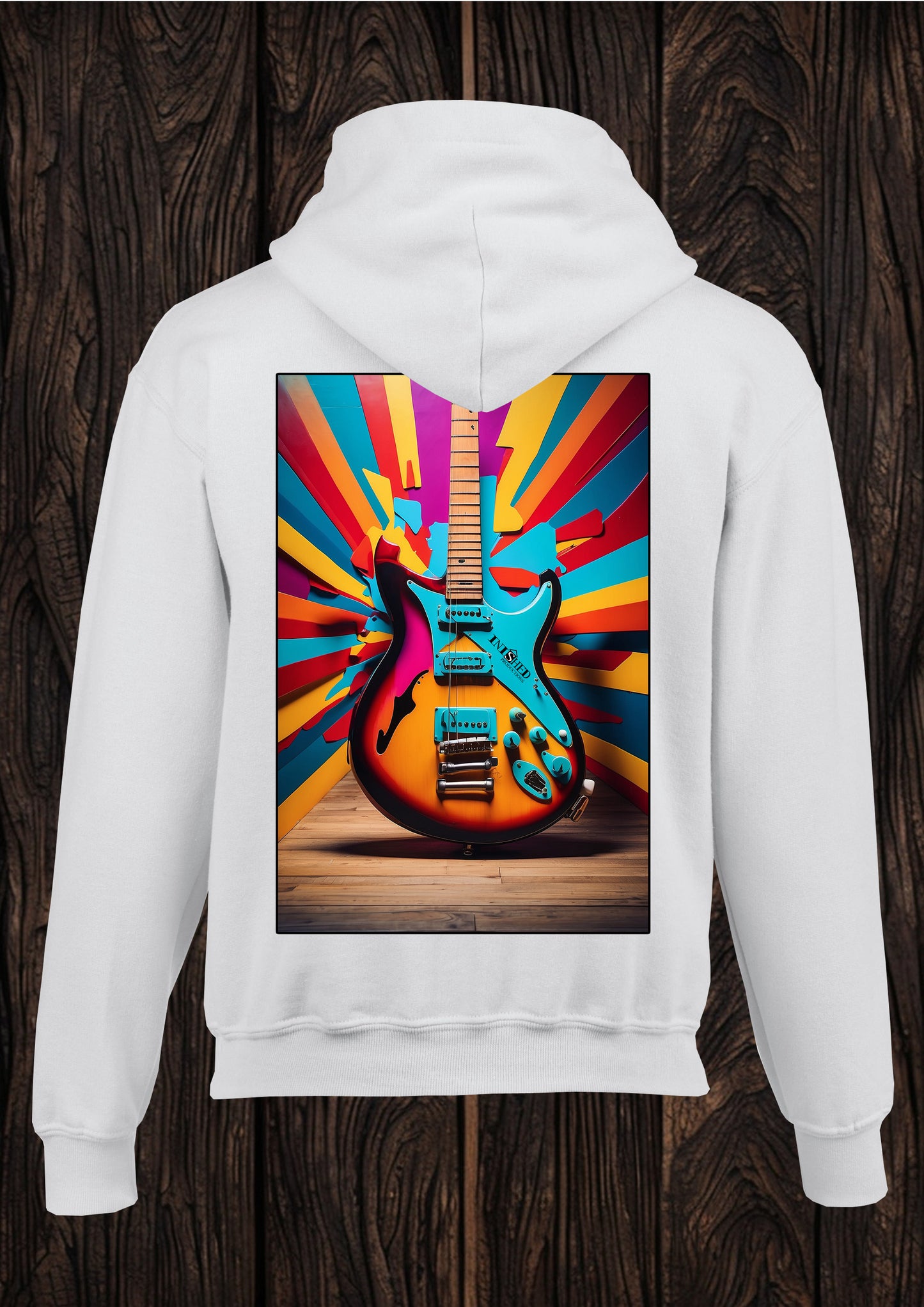 Warhol guitar unisex white hooded top 148