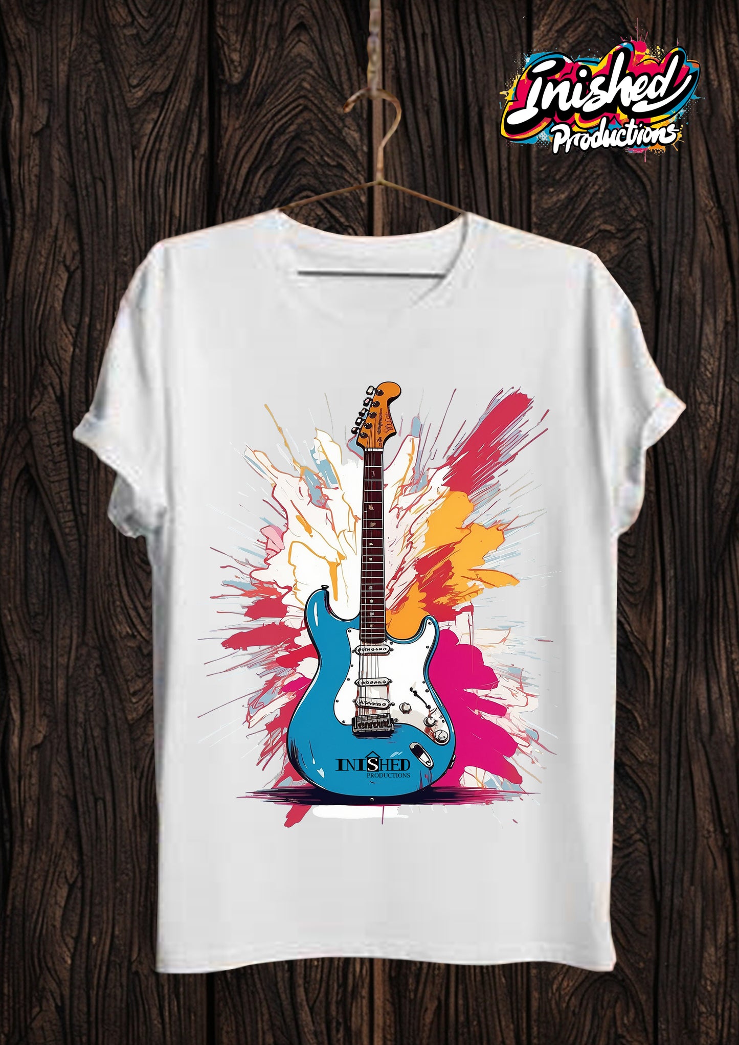 Warhol guitar Unisex white short sleeve t-shirt 145