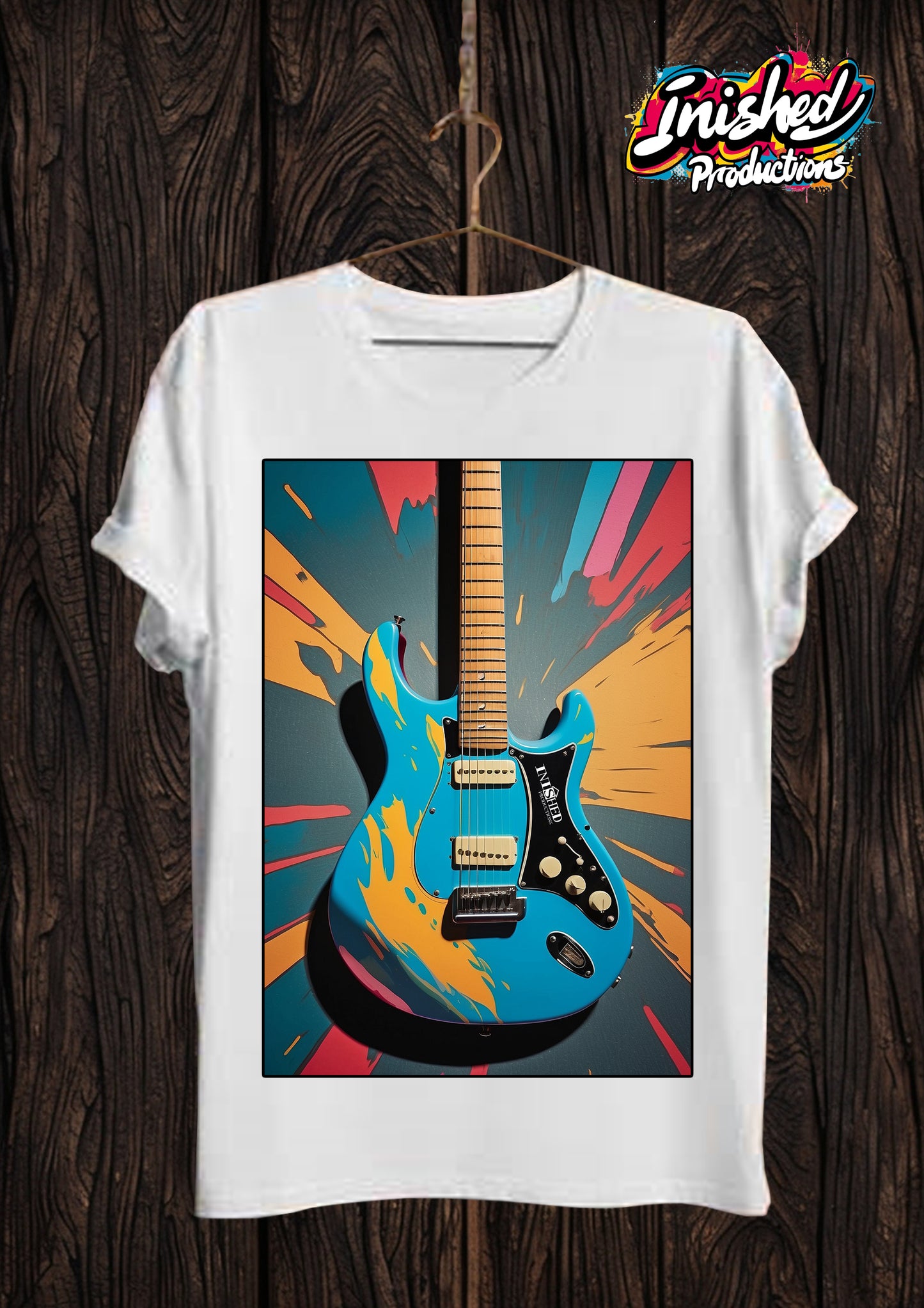 Warhol guitar Unisex white short sleeve t-shirt 147