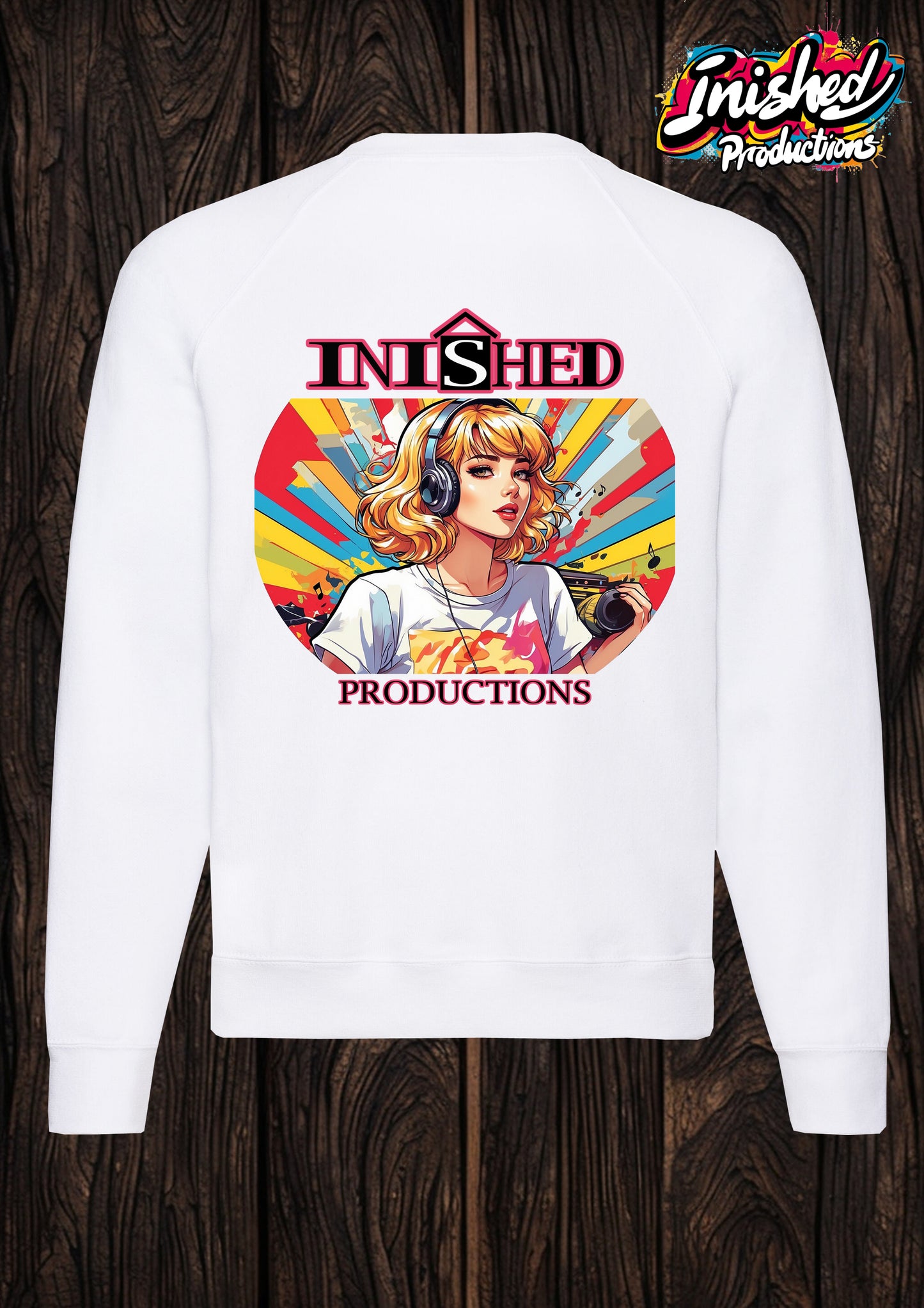 Club night white unisex Classic Sweatshirt 57
