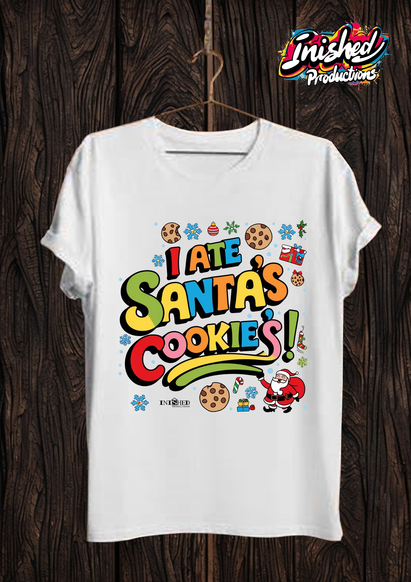 Christmas I Ate Santa's Cookies Unisex white short sleeve t-shirt 158