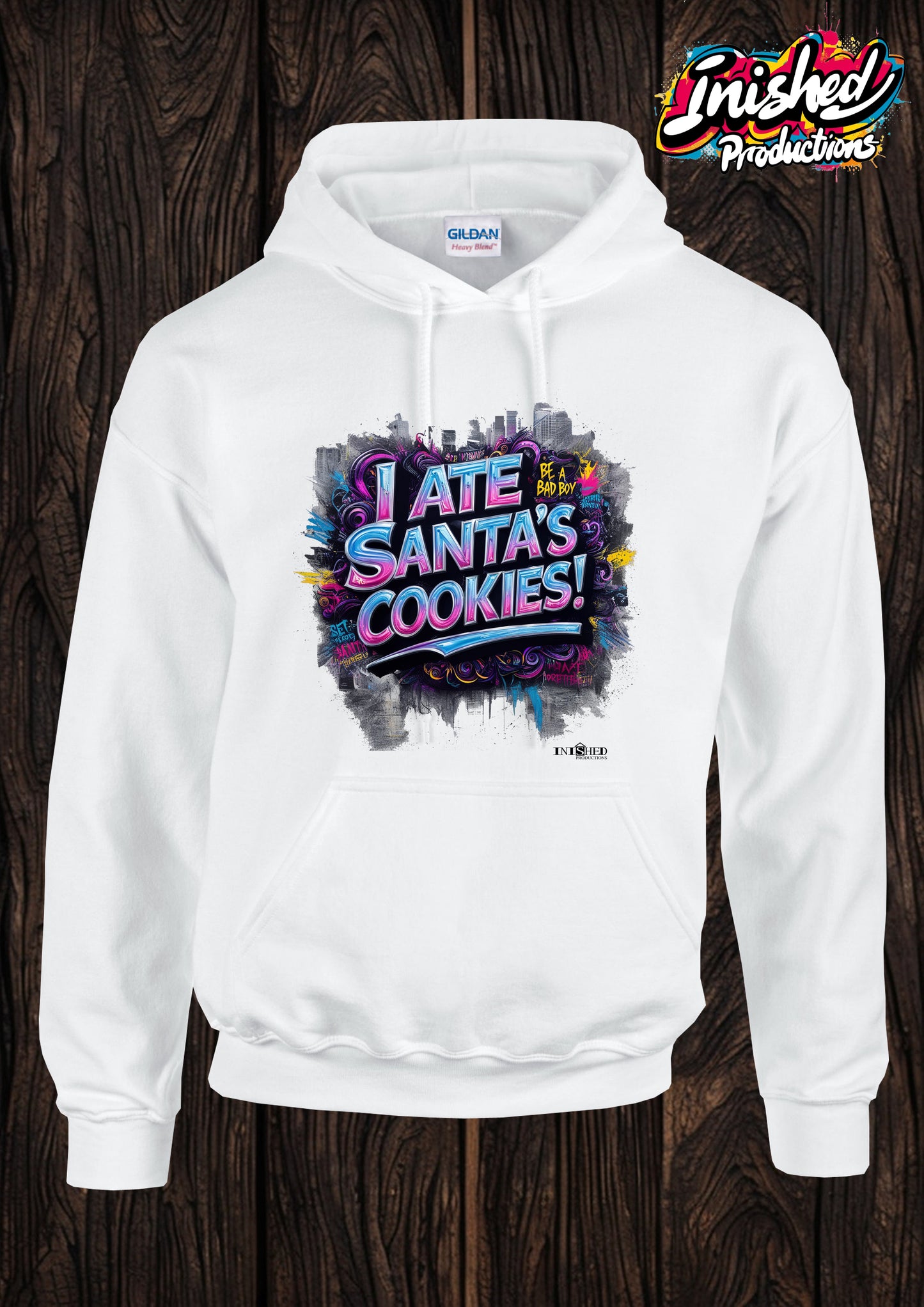 Christmas I Ate Santa's Cookies Unisex adult white Hooded top 155