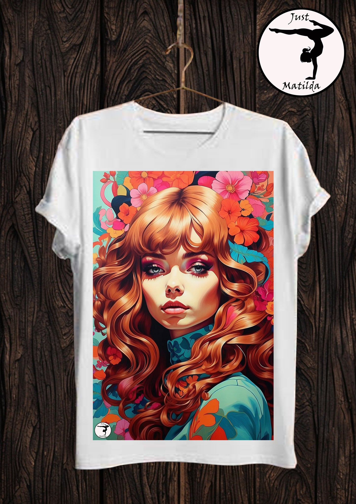 Just Matilda 60s flower girl white Unisex short sleeve t-shirt 65