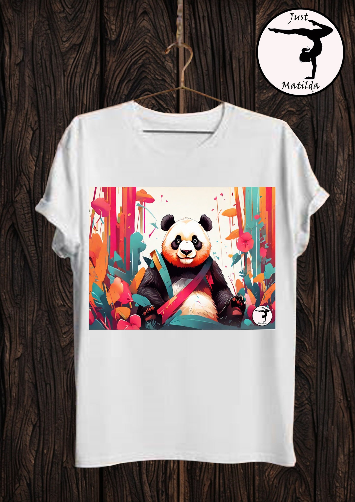 Just Matilda just panda Kids white short sleeve t-shirt 78