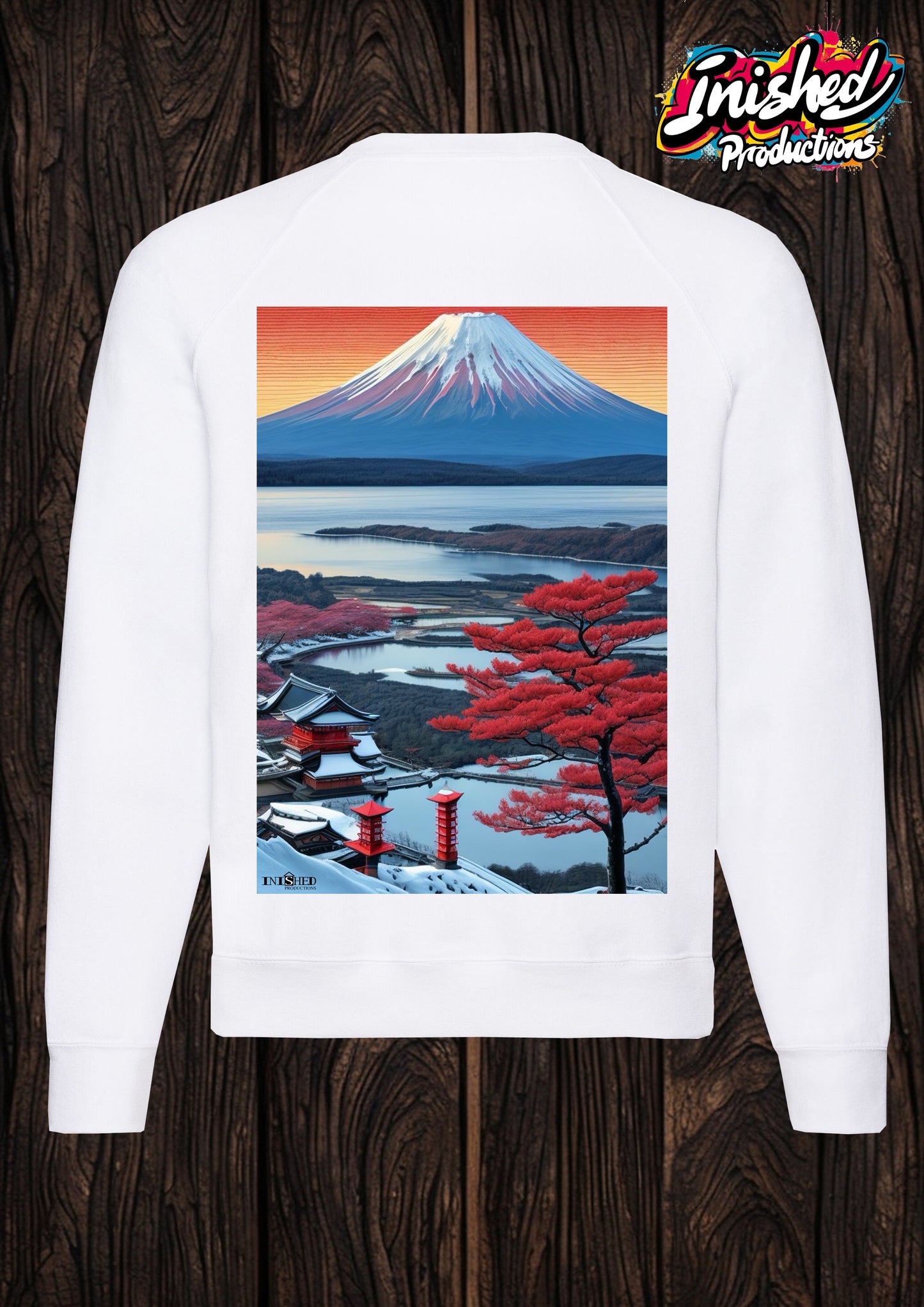Japan sunset mountain white unisex Classic Sweatshirt 99