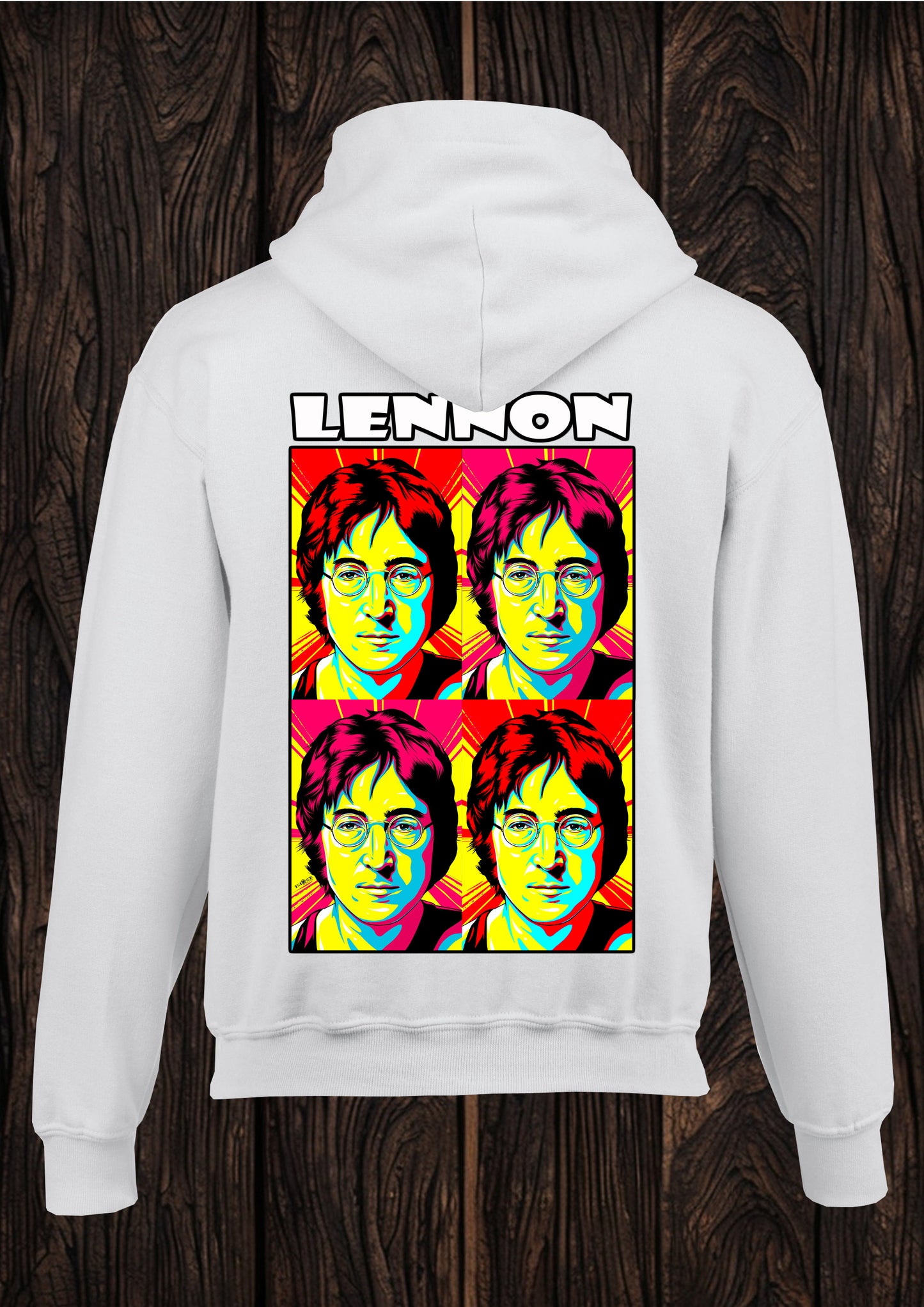 Lennon unisex white hooded top 117