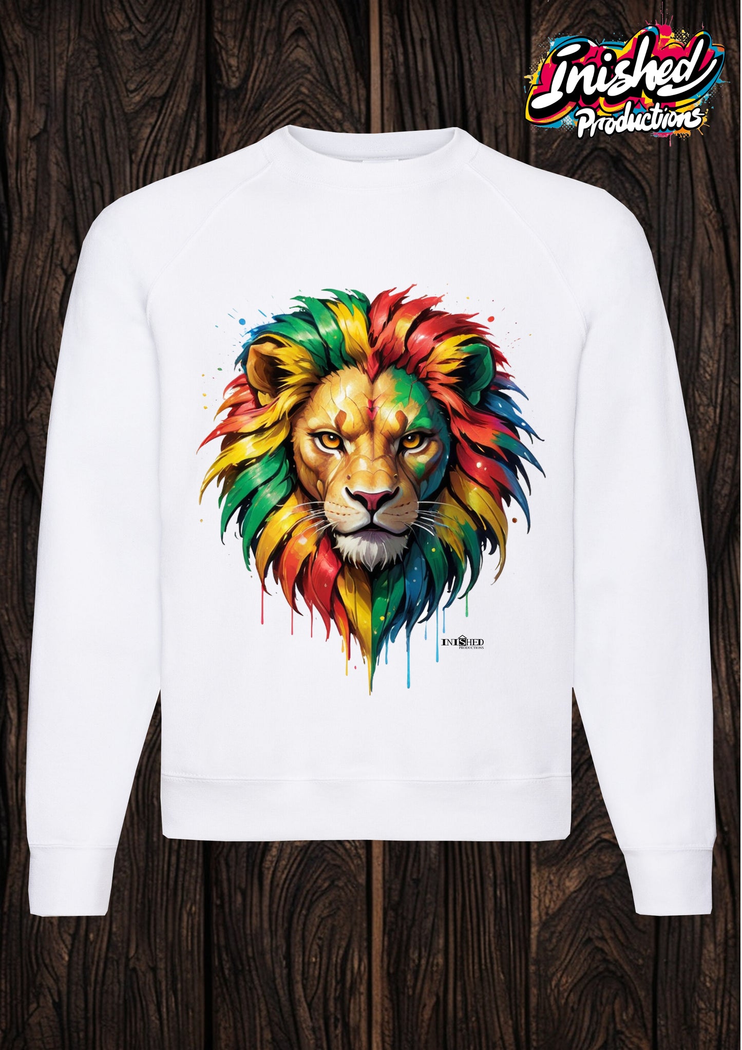 Lion white unisex Classic Sweatshirt 86