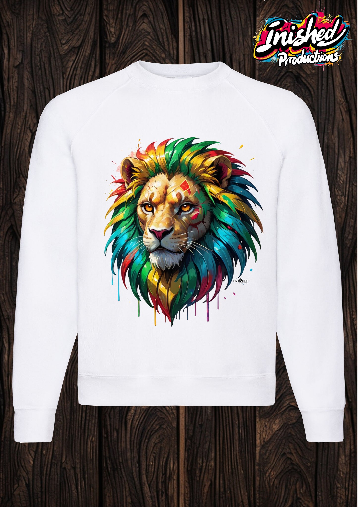 Lion white unisex Classic Sweatshirt 87