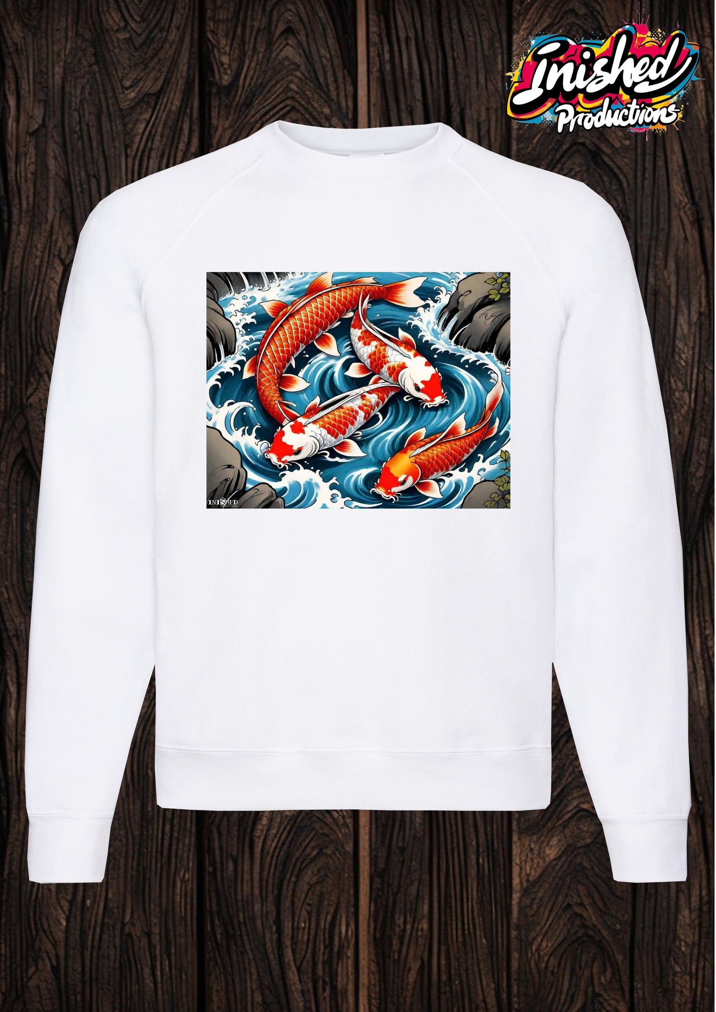 Japan coy white unisex Classic Sweatshirt 96