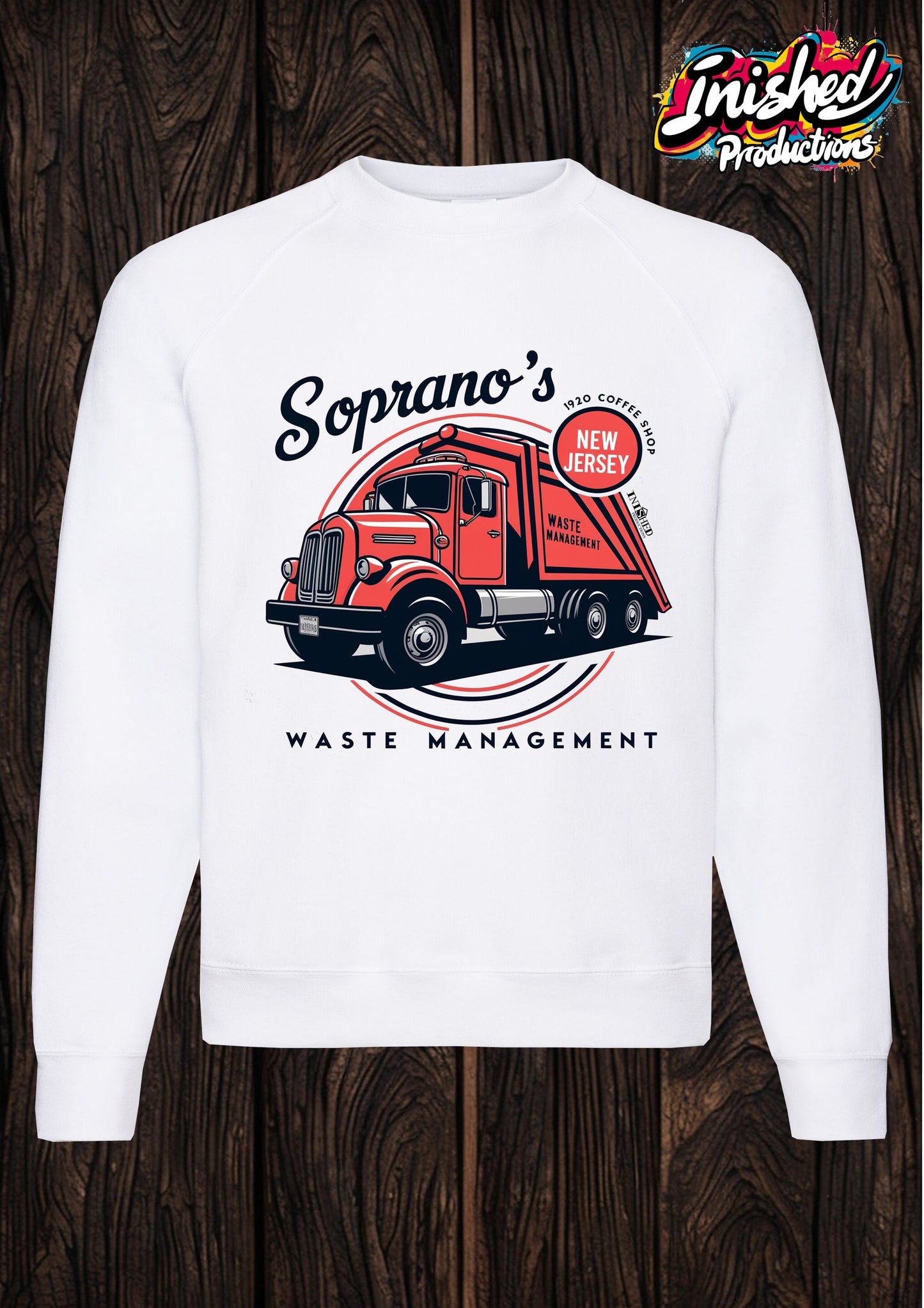 Sopranos waste management white unisex Classic Sweatshirt 105