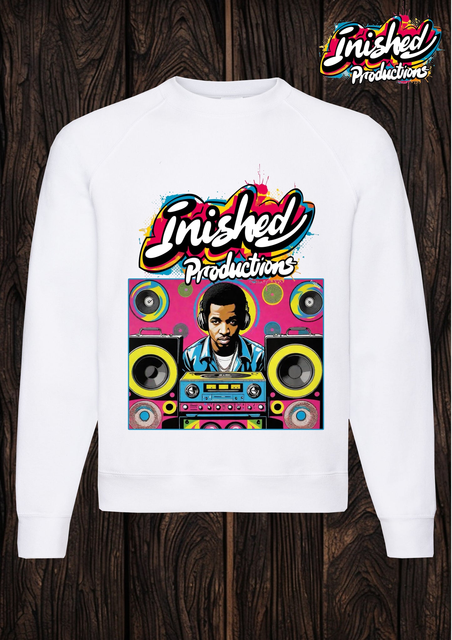 DJ stereo white unisex Classic Sweatshirt 93