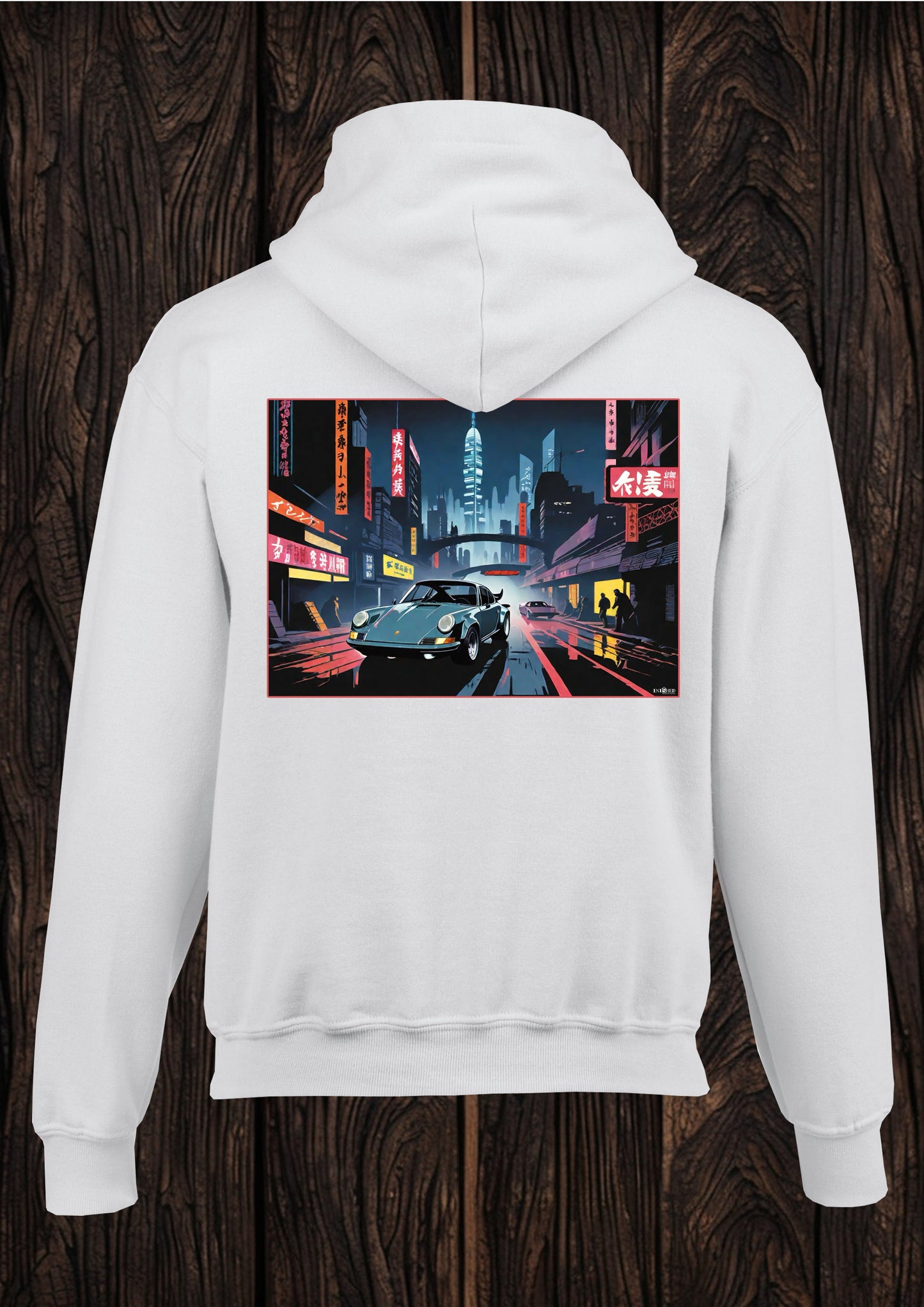 Street racer unisex white hooded top 95
