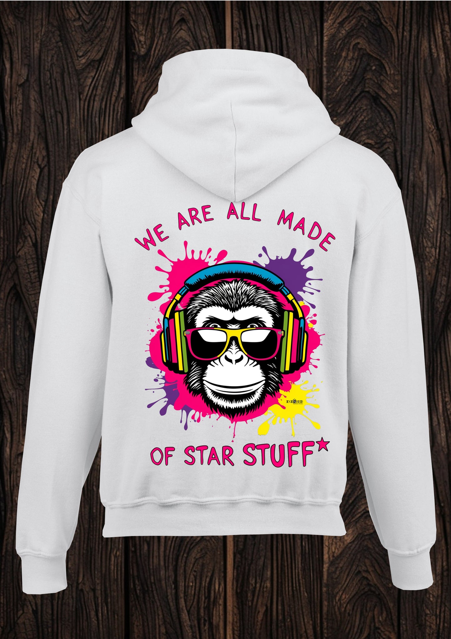 Star stuff unisex white hooded top 111