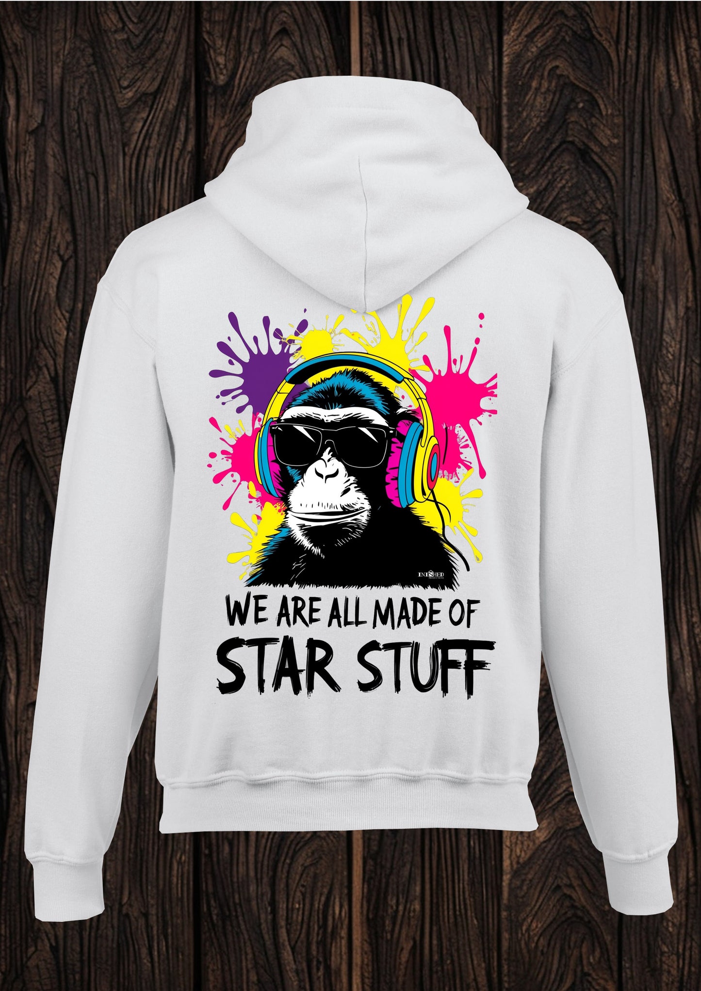 Star stuff unisex white hooded top 113