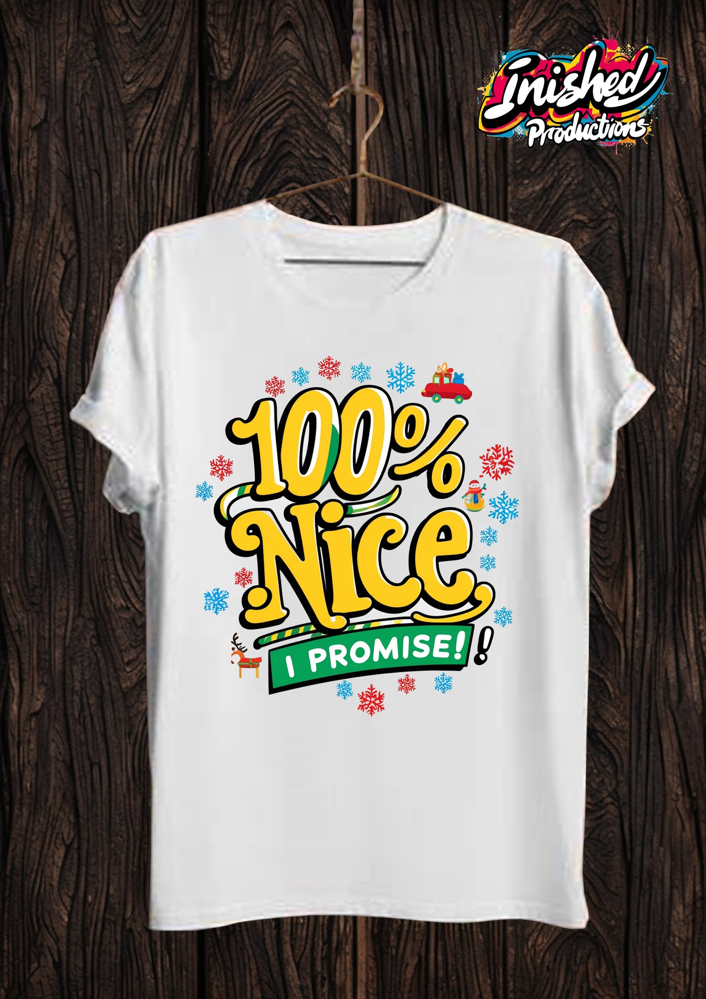 Christmas 100% Nice Kids white short sleeve t-shirt 160