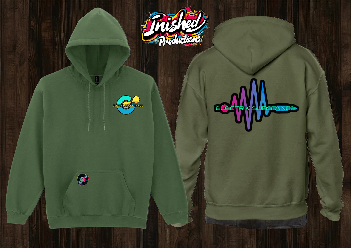 Electrik Substance Style 10 unisex hooded top