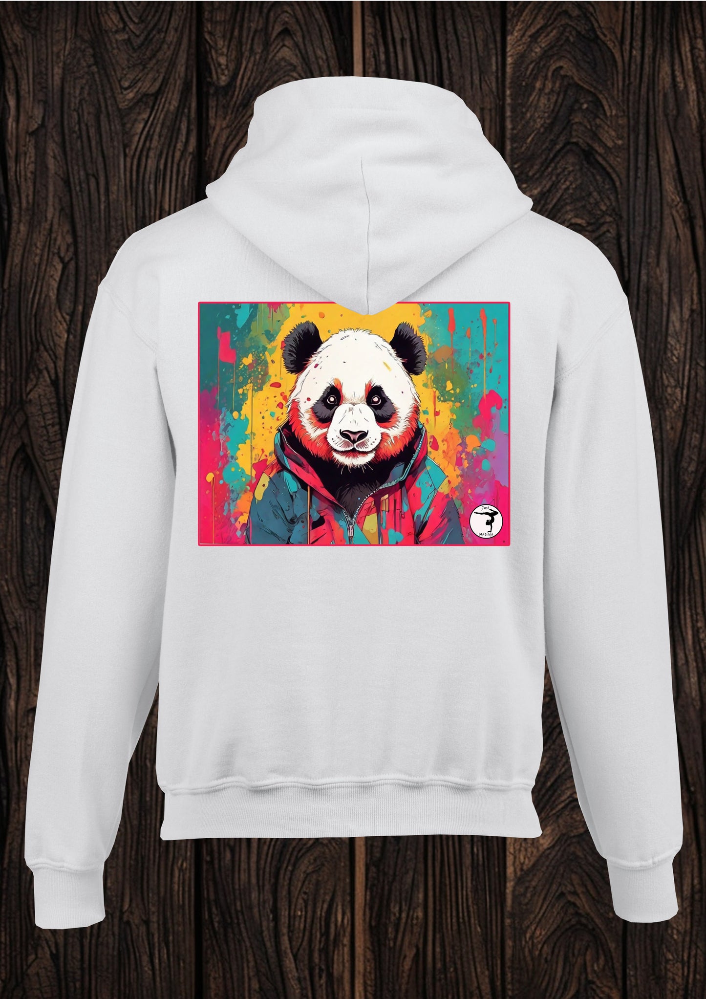 Just Matilda Just Panda unisex white kids Hooded top 79