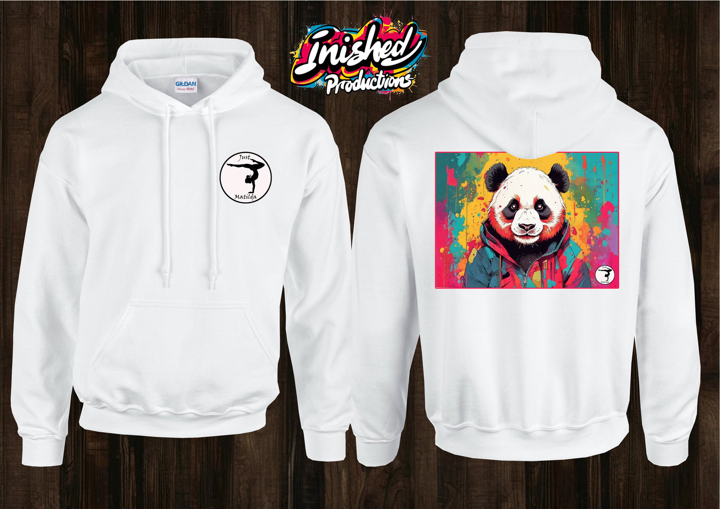 Just Matilda Just Panda unisex white kids Hooded top 79