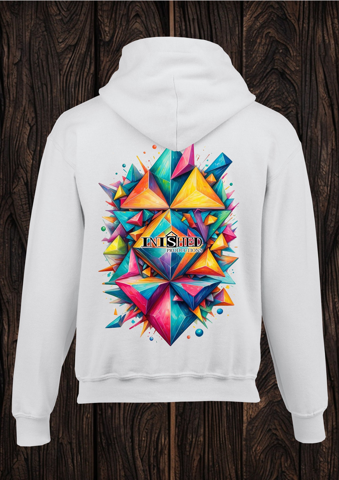 Pattern unisex white hooded top 119