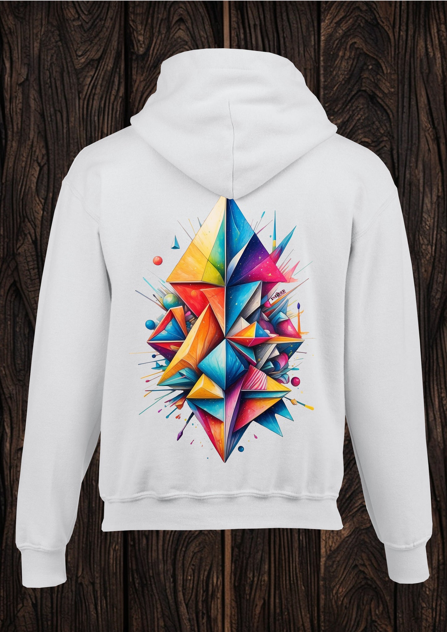 Pattern unisex white hooded top 118