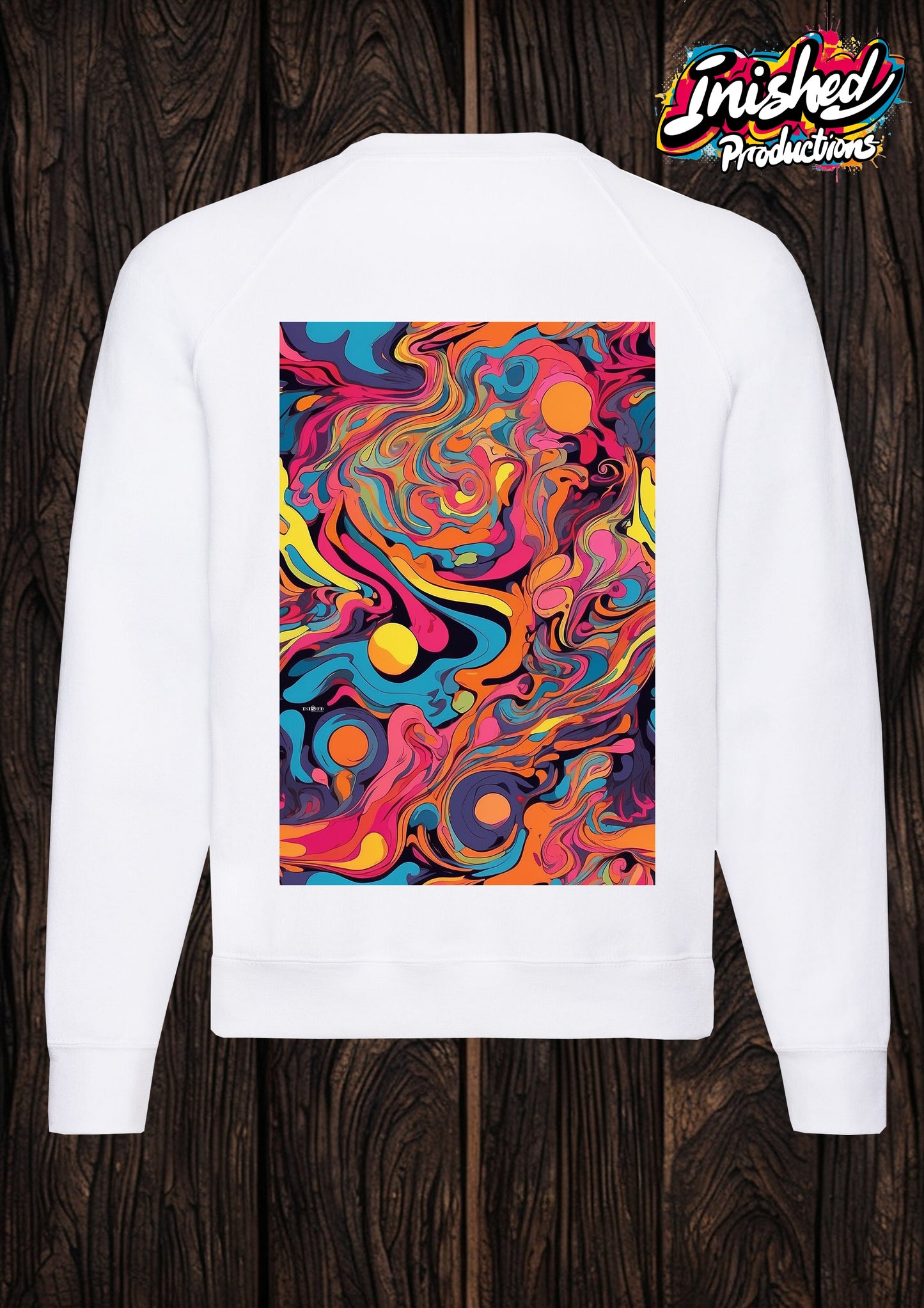 Psychedelic white unisex Classic Sweatshirt 120