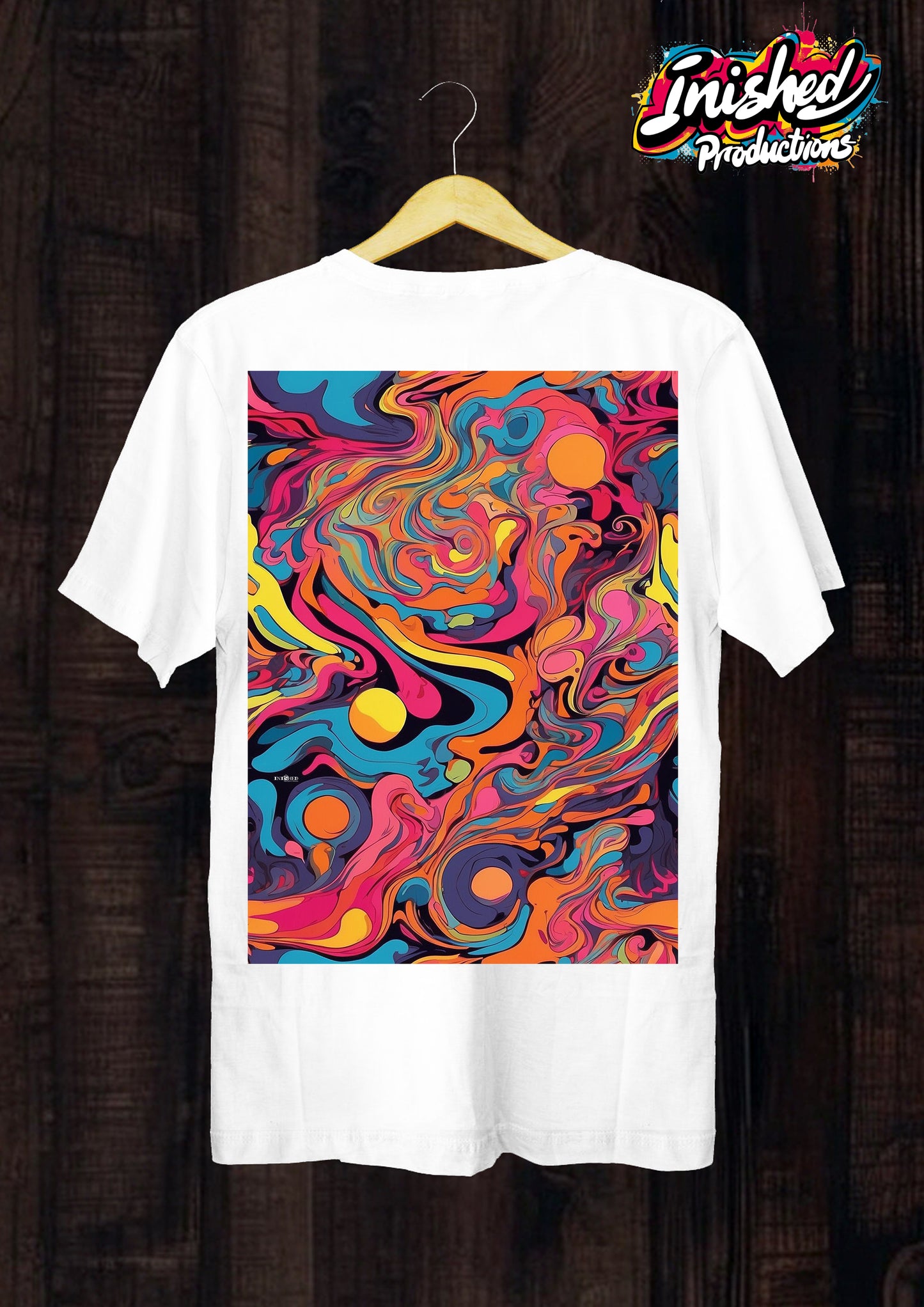 Psychedelic 60s white Unisex short sleeve t-shirt 120