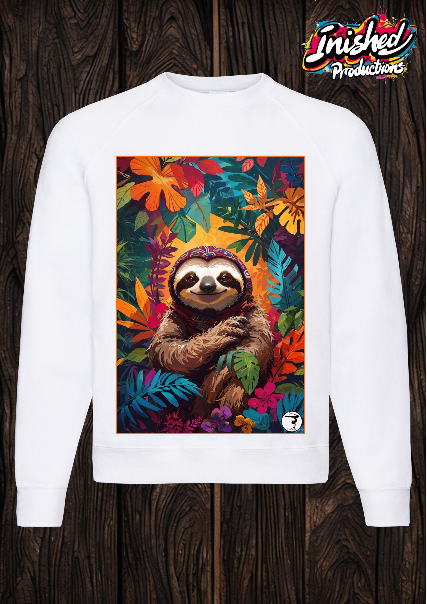 Just Matilda Just Sloth unisex white kids sweatshirt 80