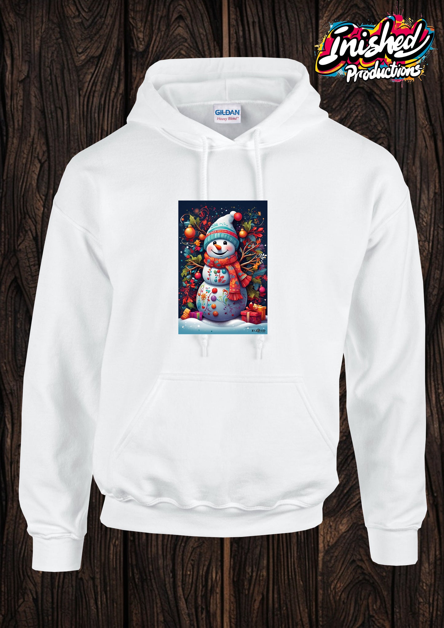 Christmas Snowman unisex white kids Hooded top 154
