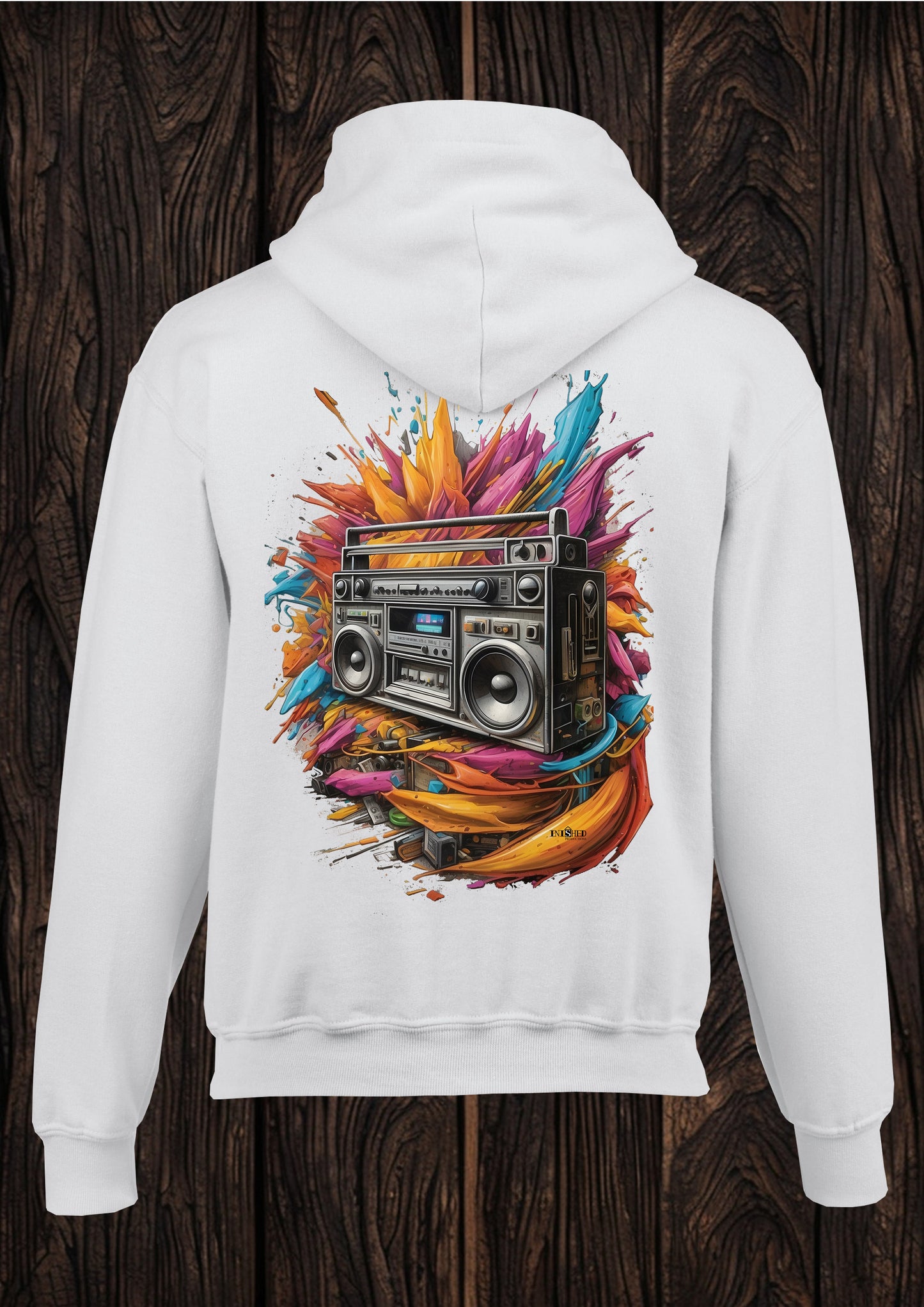 Stereo graffiti unisex white hooded top 52