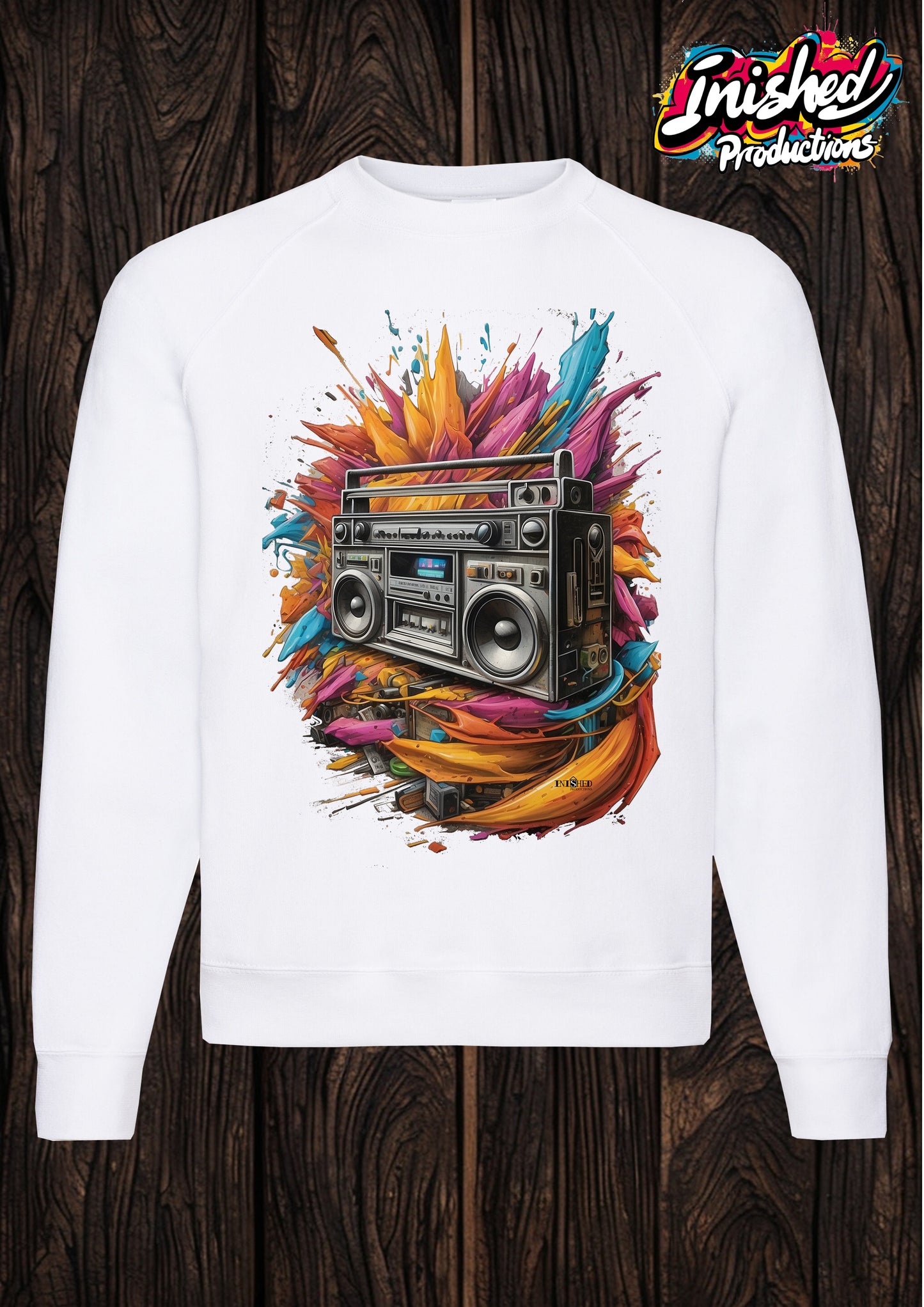 Stereo graffiti white unisex Classic Sweatshirt 52