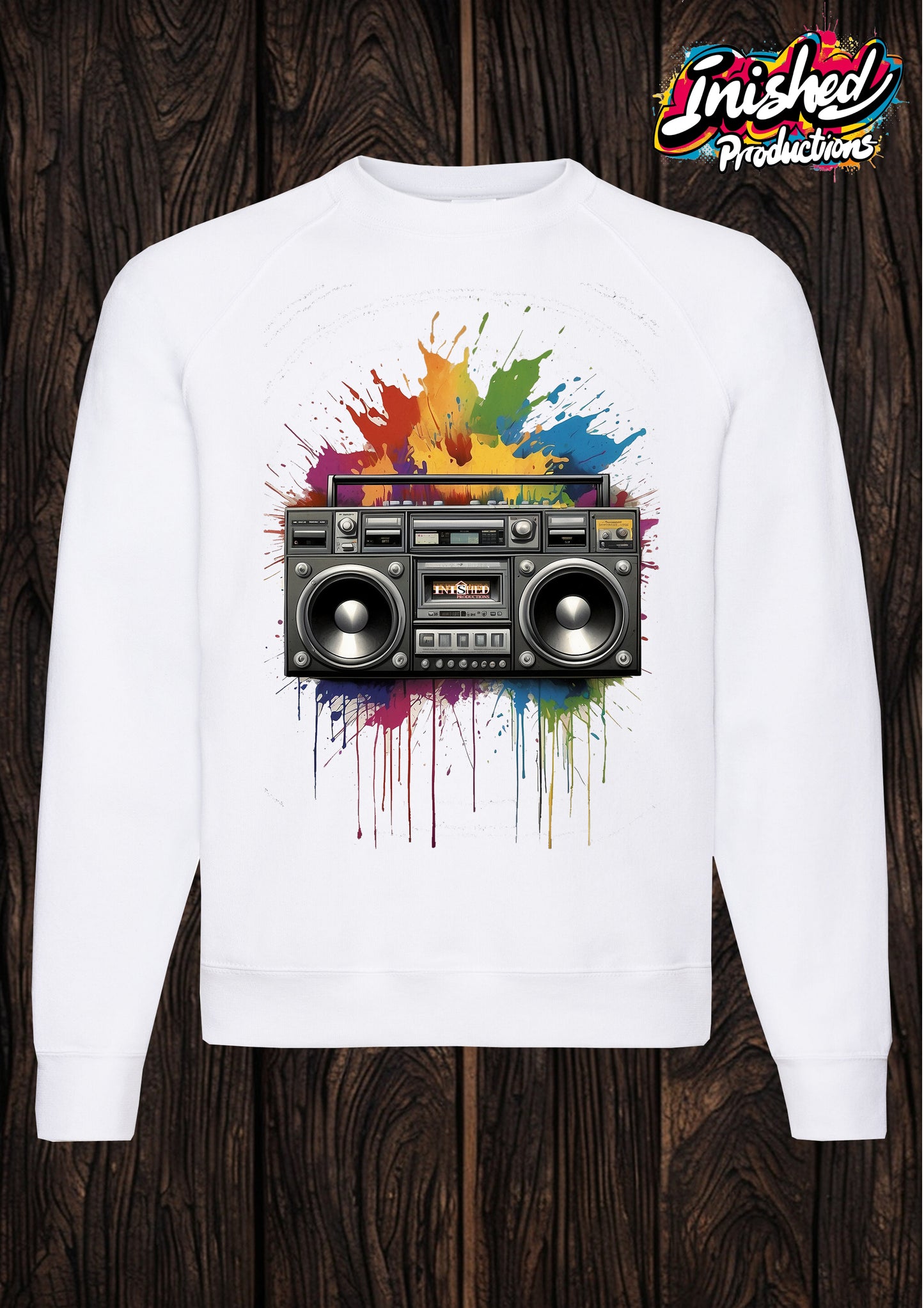 Stereo graffiti white unisex Classic Sweatshirt 53