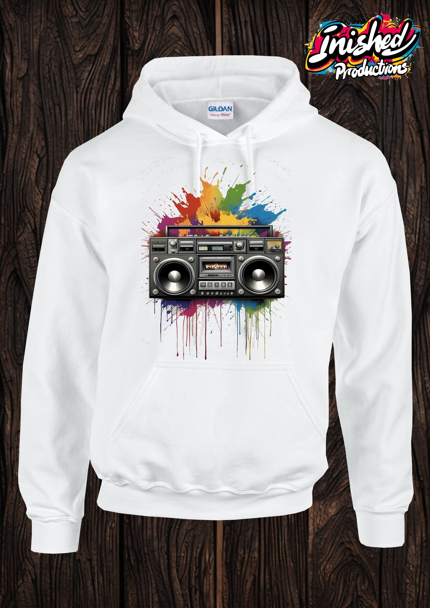 Stereo graffiti unisex white hooded top 53