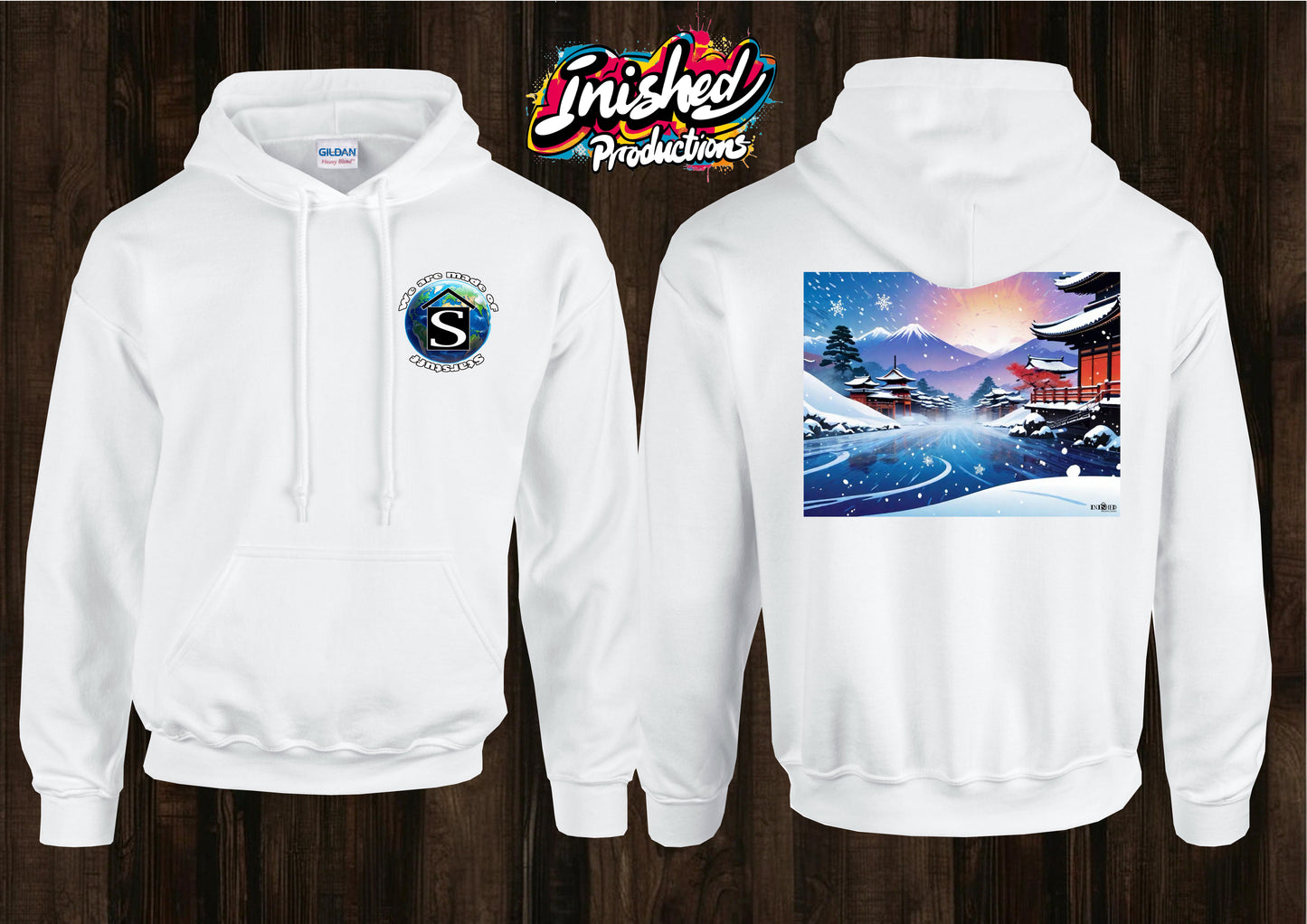 Snow Japan unisex white hooded top 98