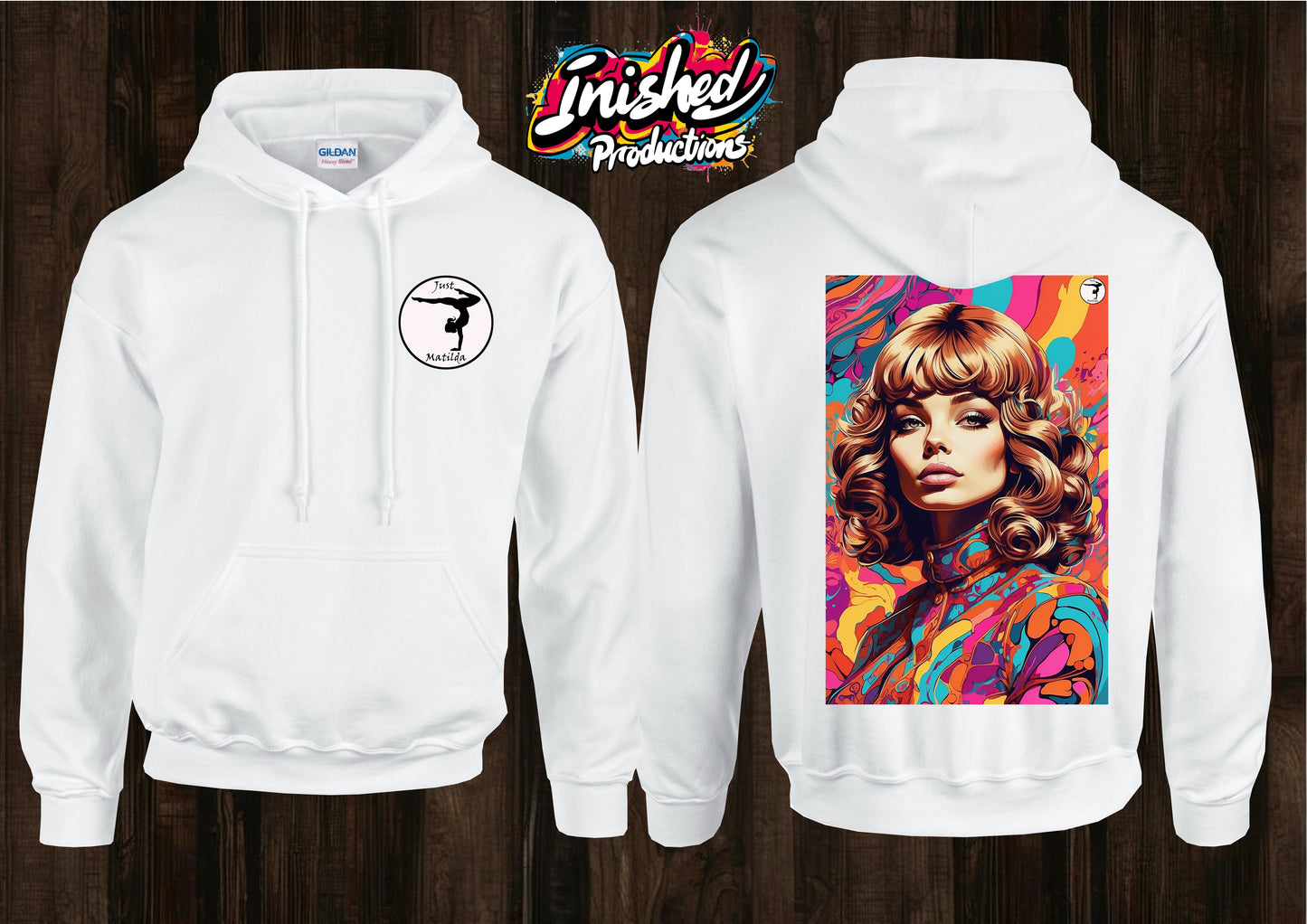 Just Matilda 60s flower girl unisex white kids Hooded top 67