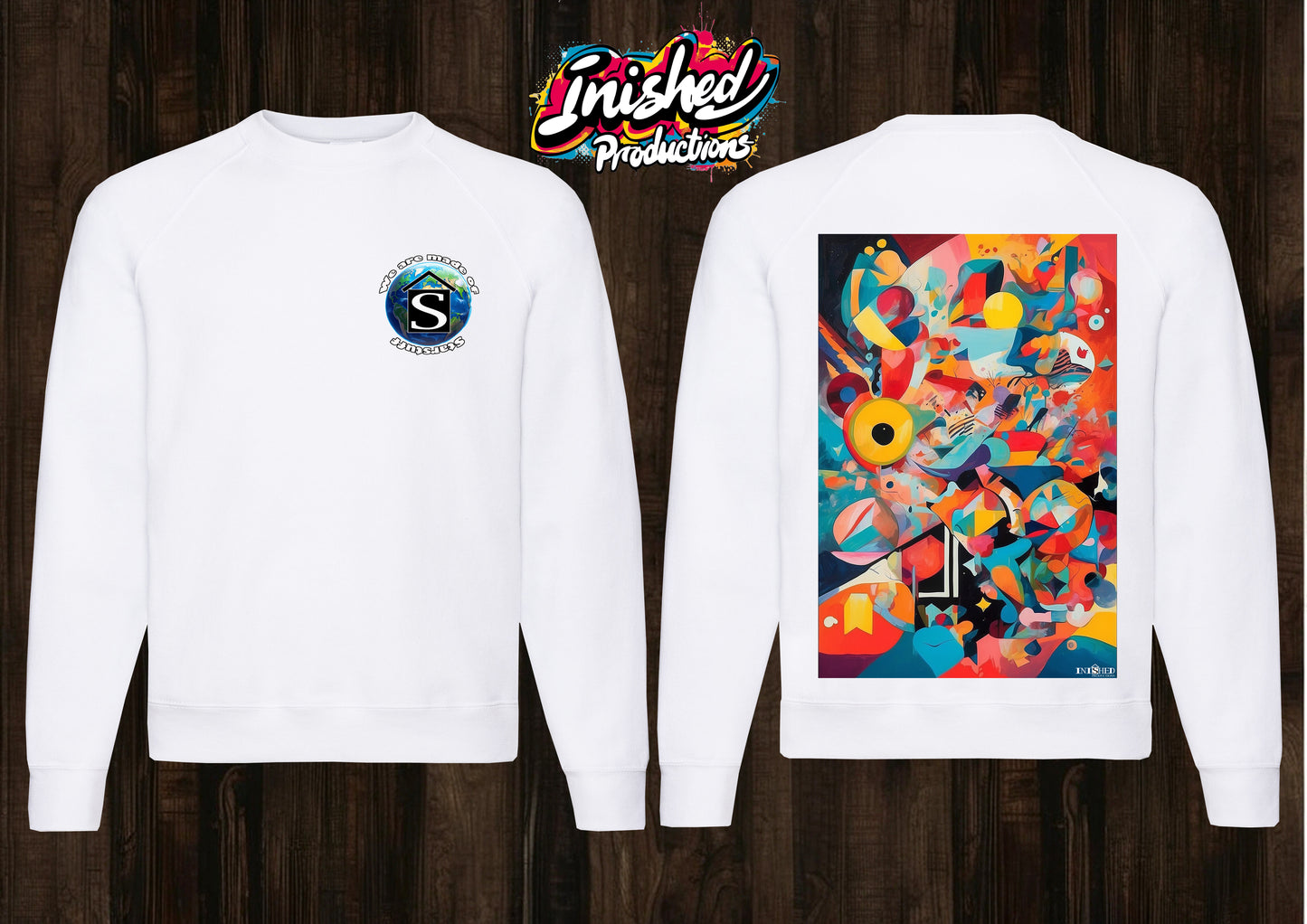 90s retro pattern unisex white Classic Sweatshirt 05