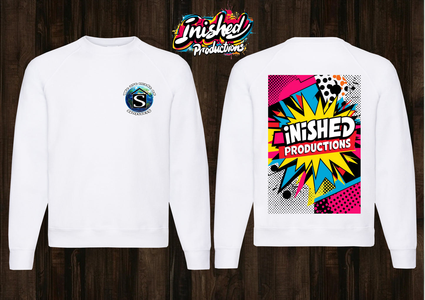 Alternate logo white unisex Classic Sweatshirt 62