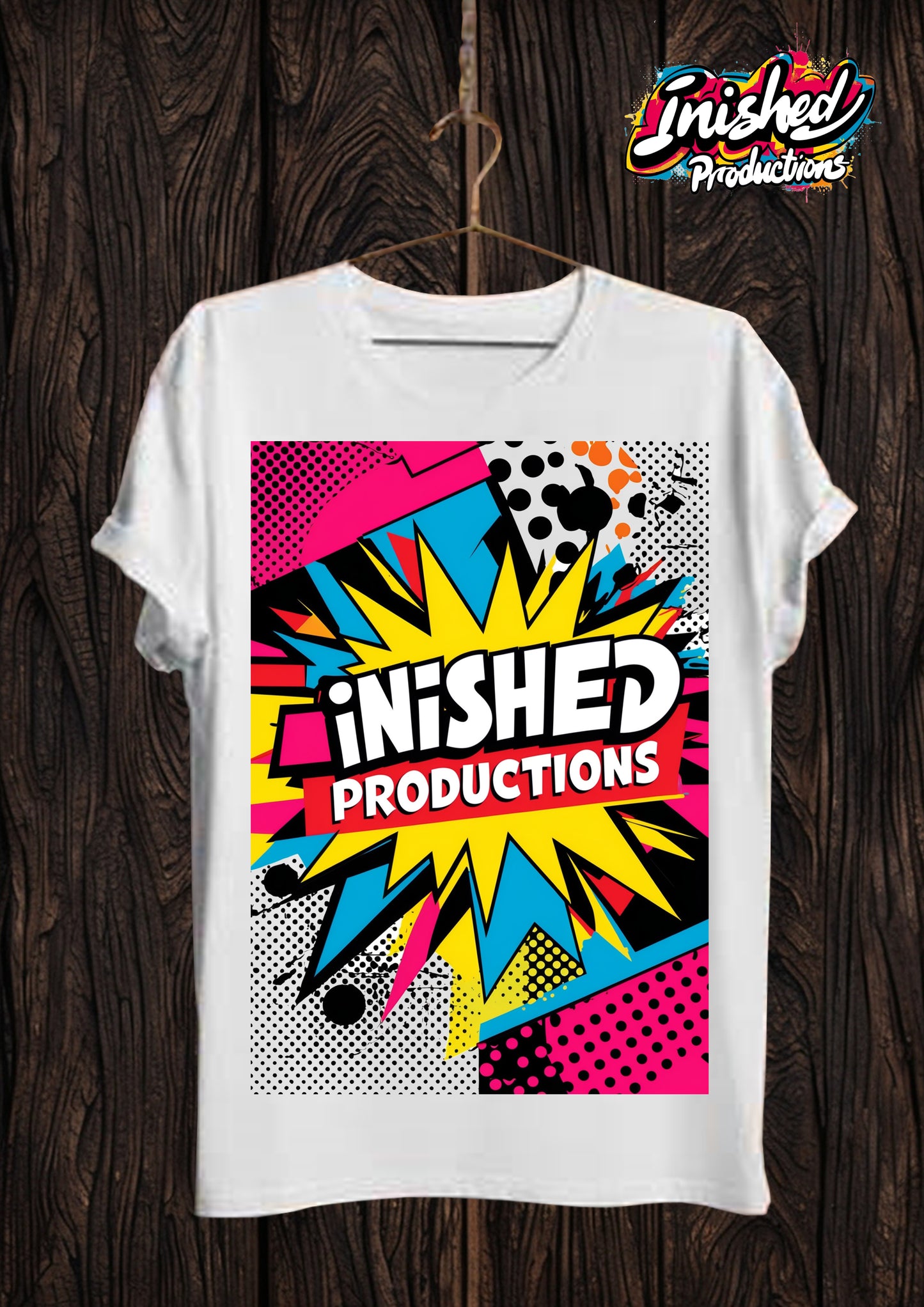Inished logo white Unisex short sleeve t-shirt 62