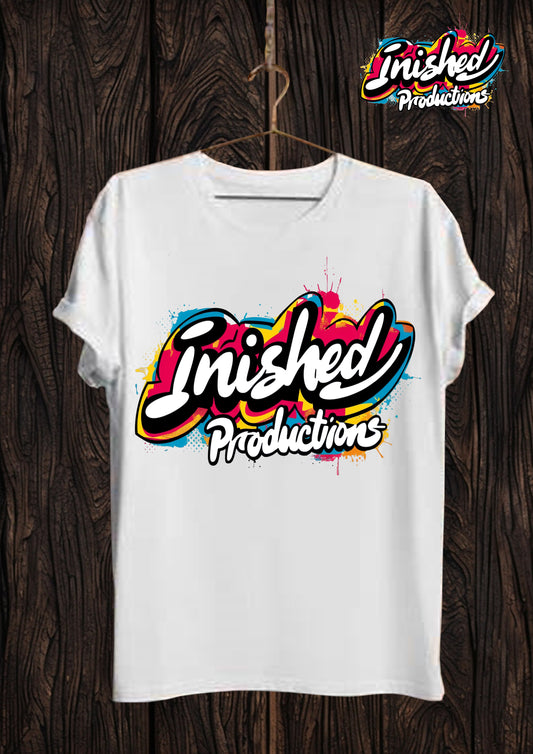 Inished logo white Unisex short sleeve t-shirt 64
