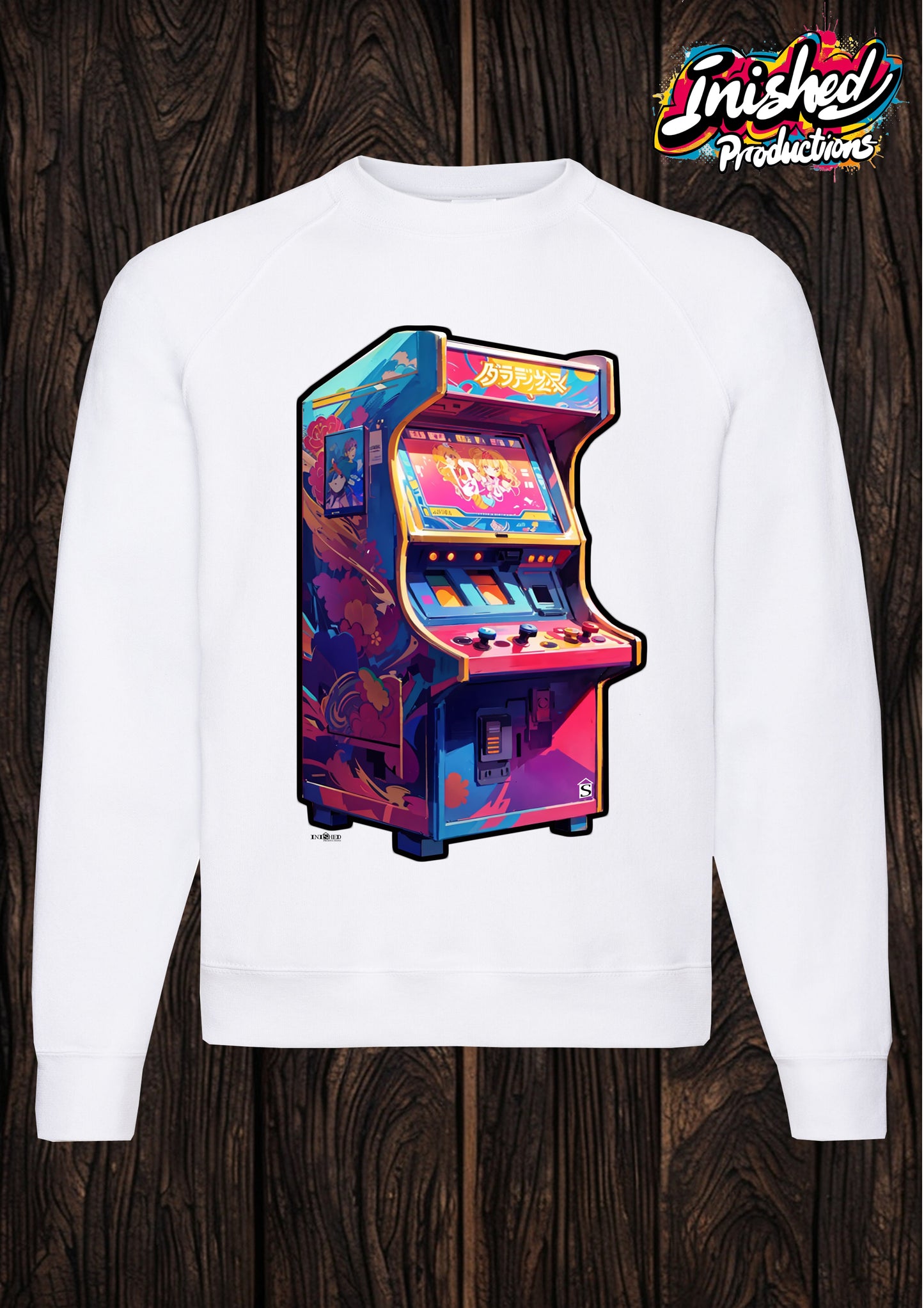 Arcade unisex white Classic Sweatshirt 07