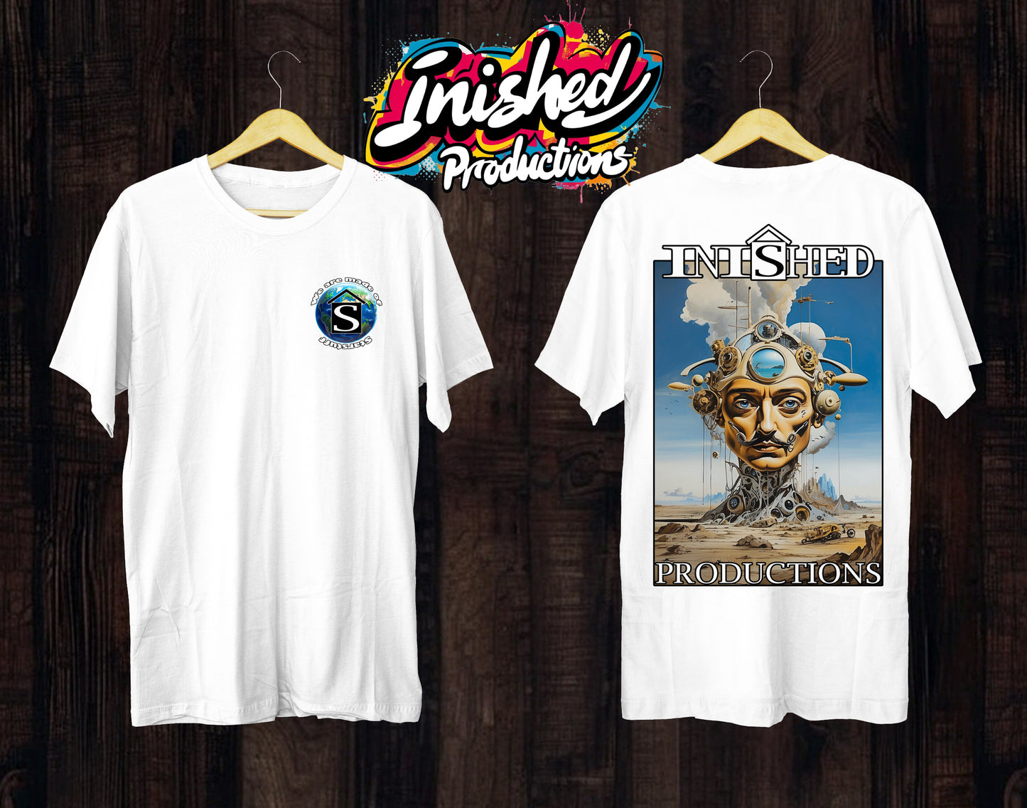 Dali apocalyptic face white Unisex short sleeve t-shirt 29