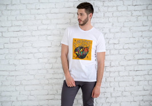 Electrik Custard Style 4 Interactive Unisex white short sleeve T-Shirt