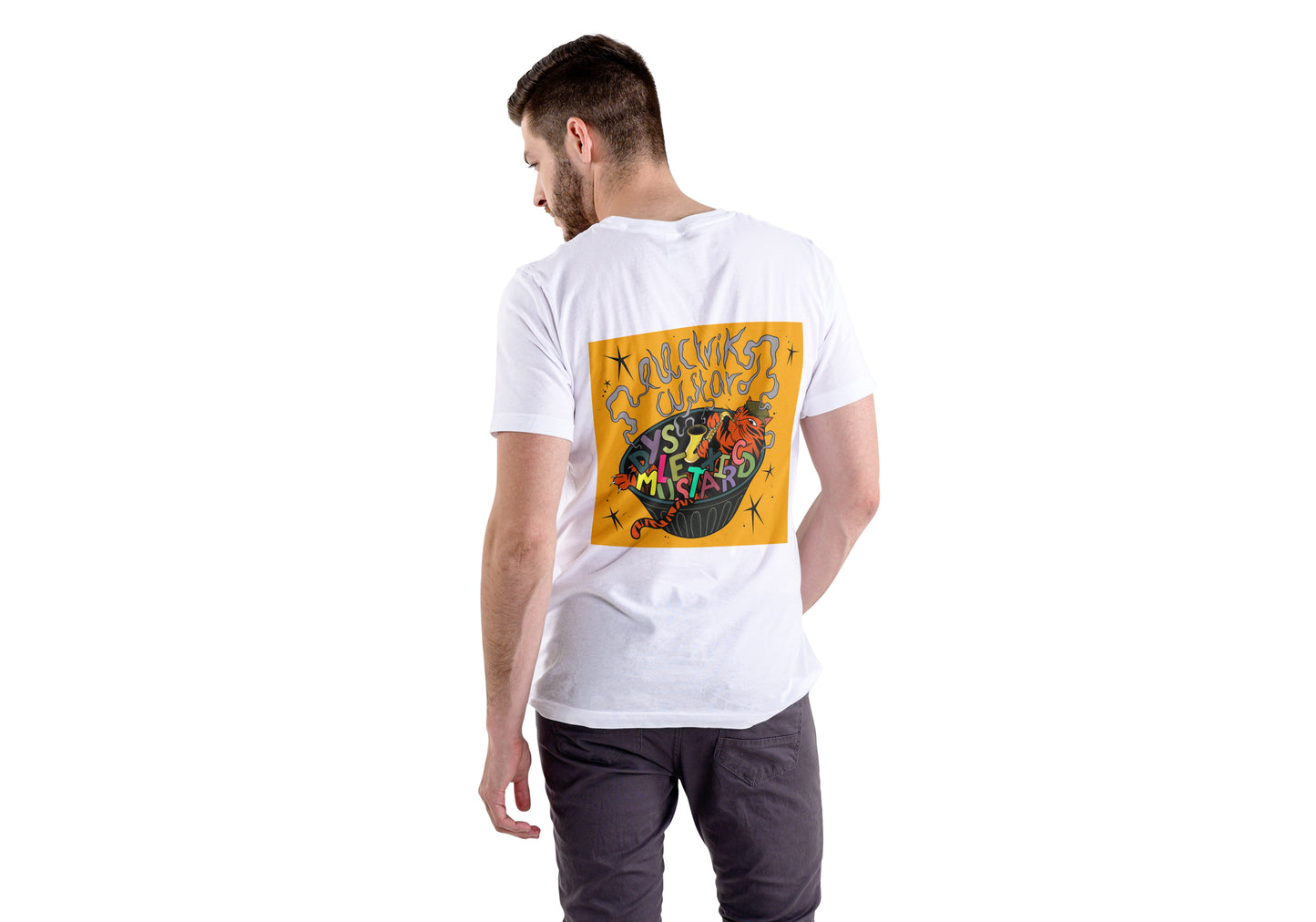 Electrik Custard Style 5 Interactive Unisex white short sleeve T-Shirt