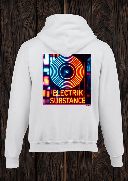 Electrik Substance Style 11 unisex white hooded top
