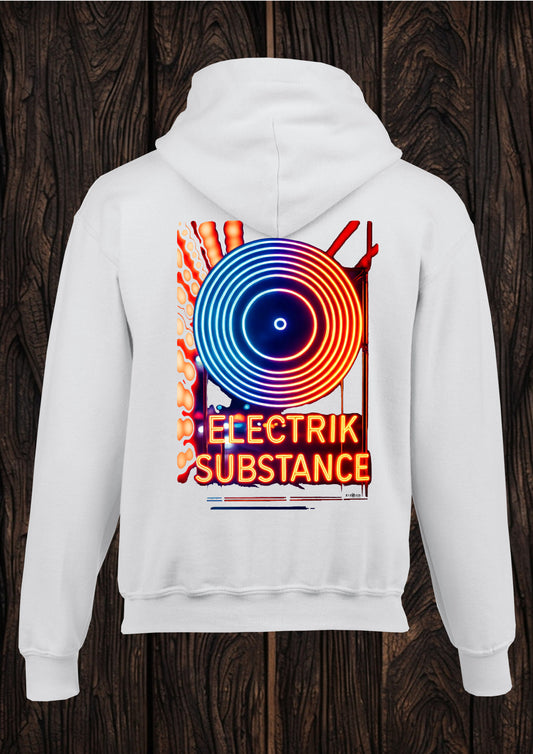 Electrik Substance Style 14 unisex white hooded top
