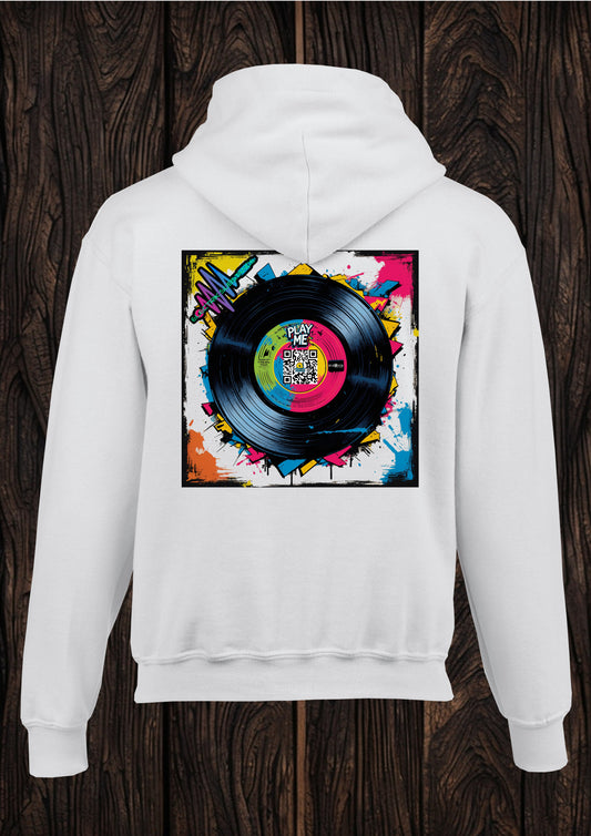 Electrik Substance Style 15 Interactive unisex white hooded top
