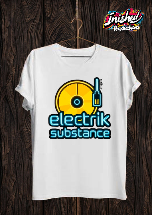 Electrik Substance Style 1 Unisex white short sleeve t-shirt