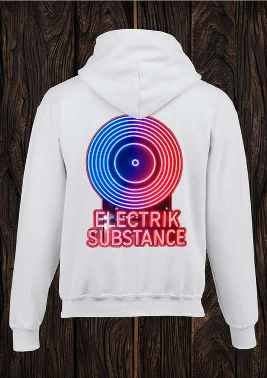 Electrik Substance Style 2 unisex white hooded top